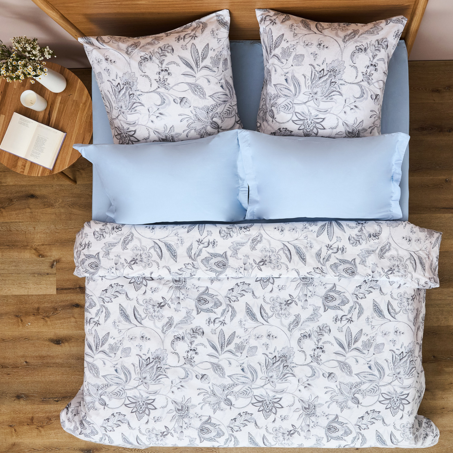 Постельное белье Azzurro, голубое - фото № 7