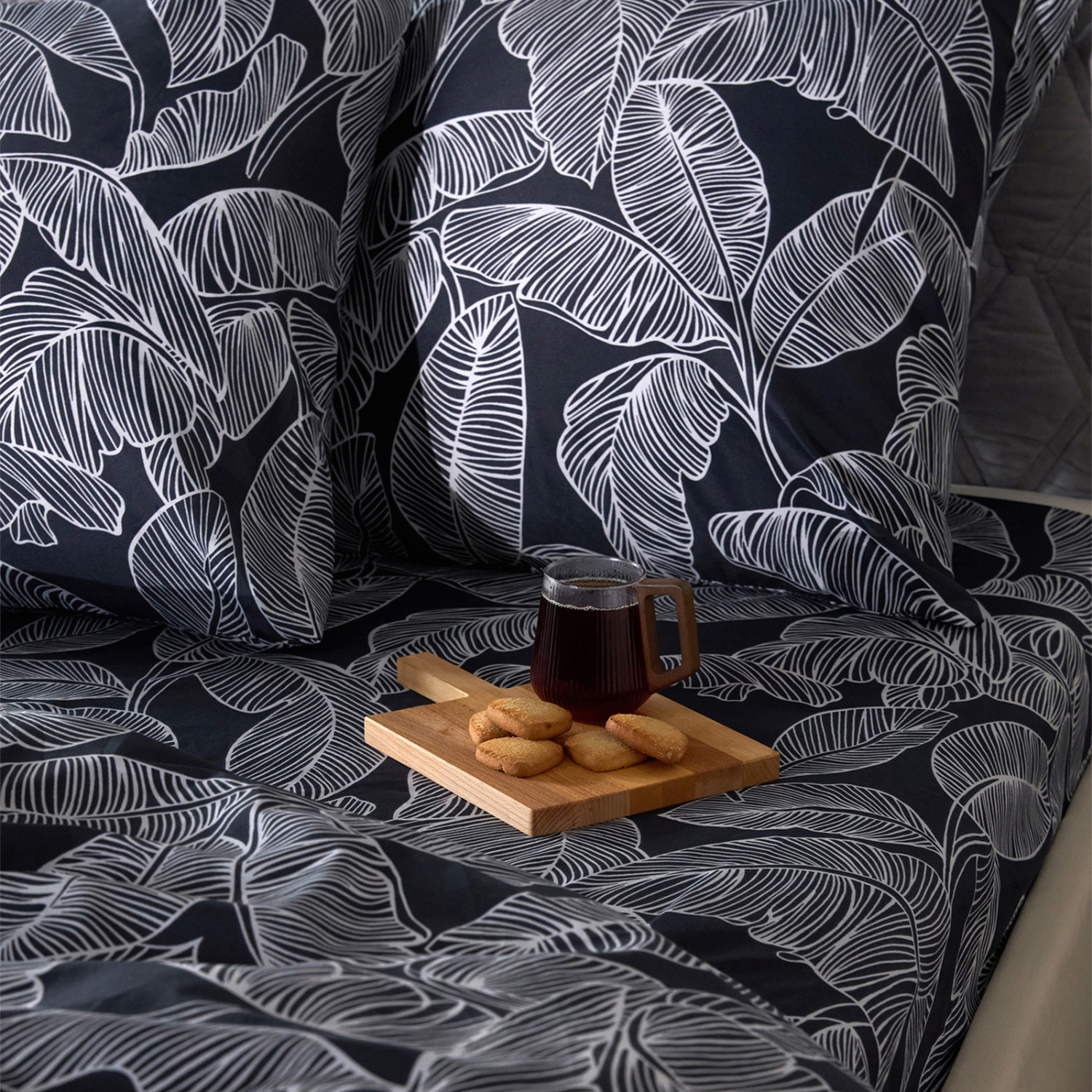 Постельное белье Floox Серые тропики - фото № 4