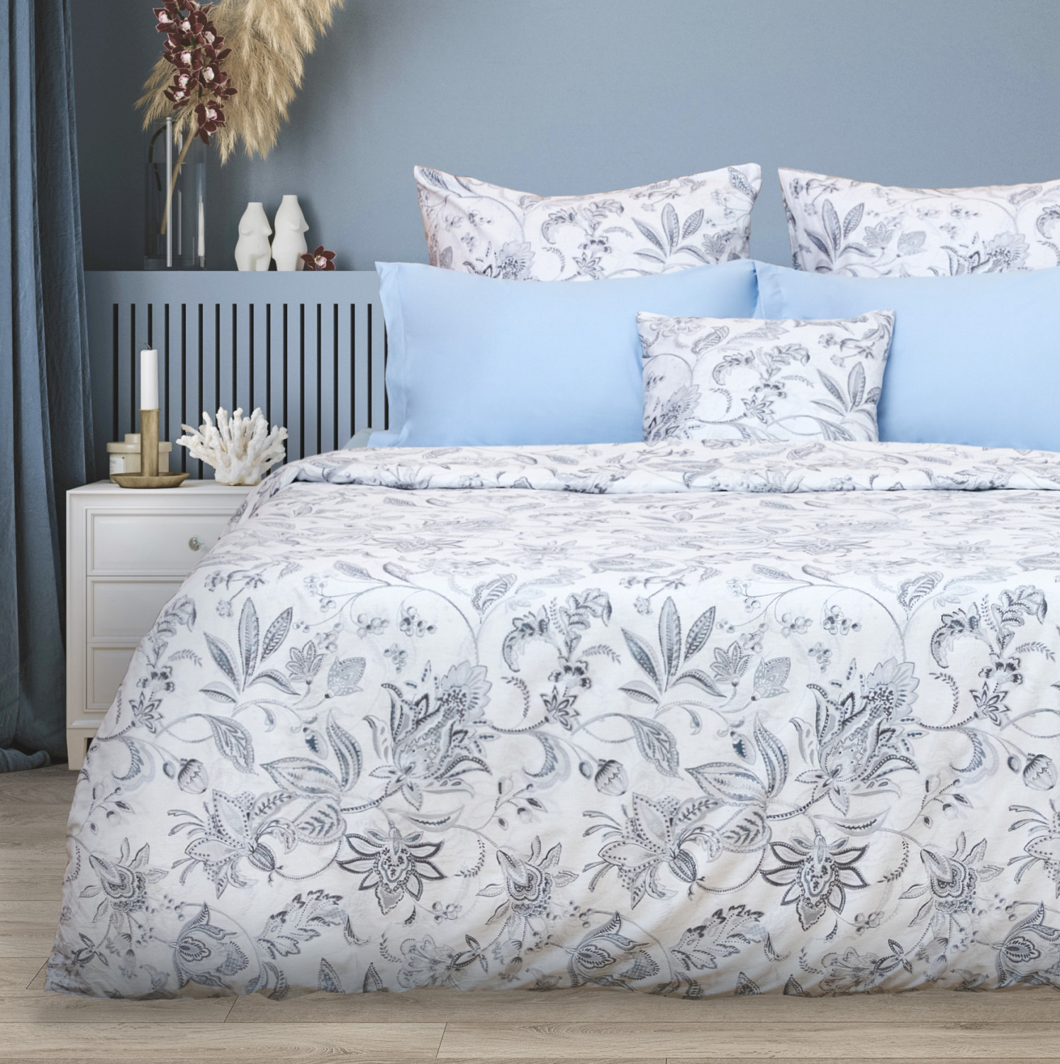 Постельное белье Azzurro, голубое - фото № 2