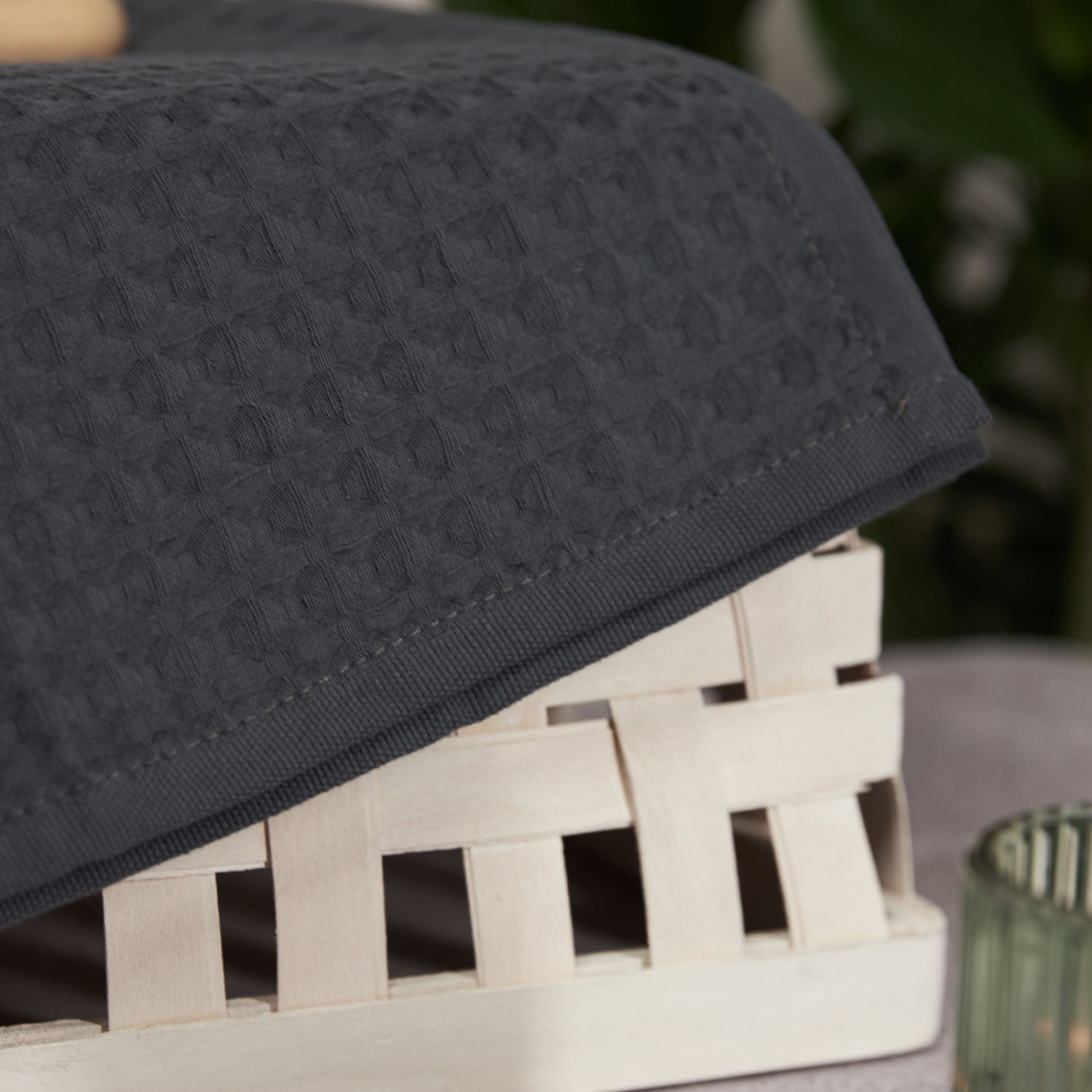 Полотенце вафельное Francesca, графит - фото № 3