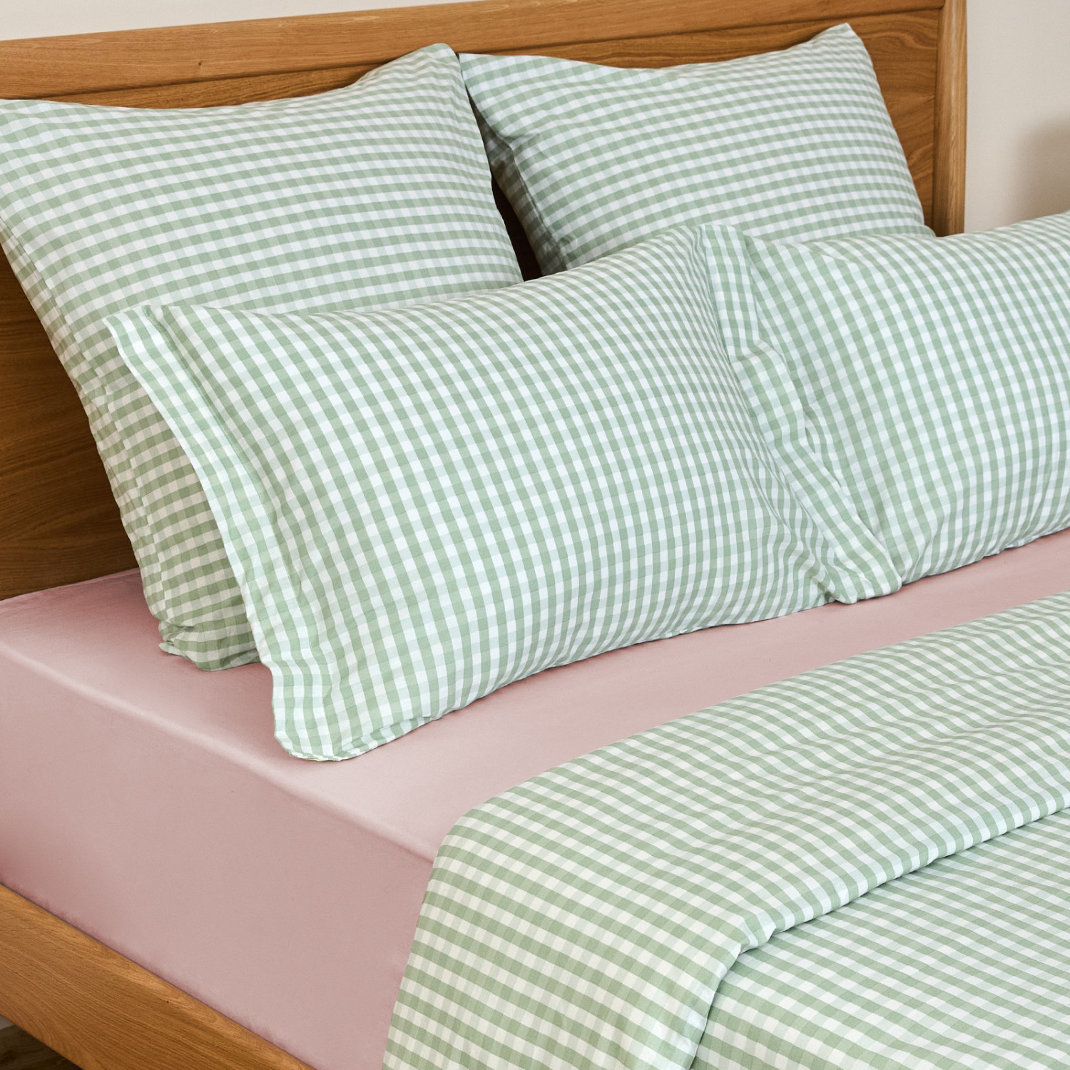 Постельное белье полукомплект Vichy, зеленое - фото № 8