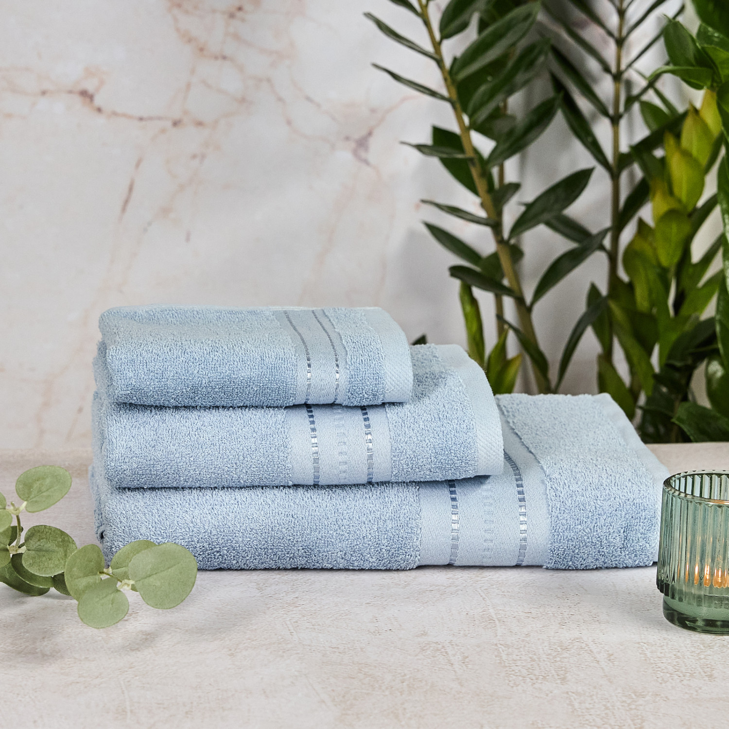 Полотенце махровое Basena, голубое - фото № 5