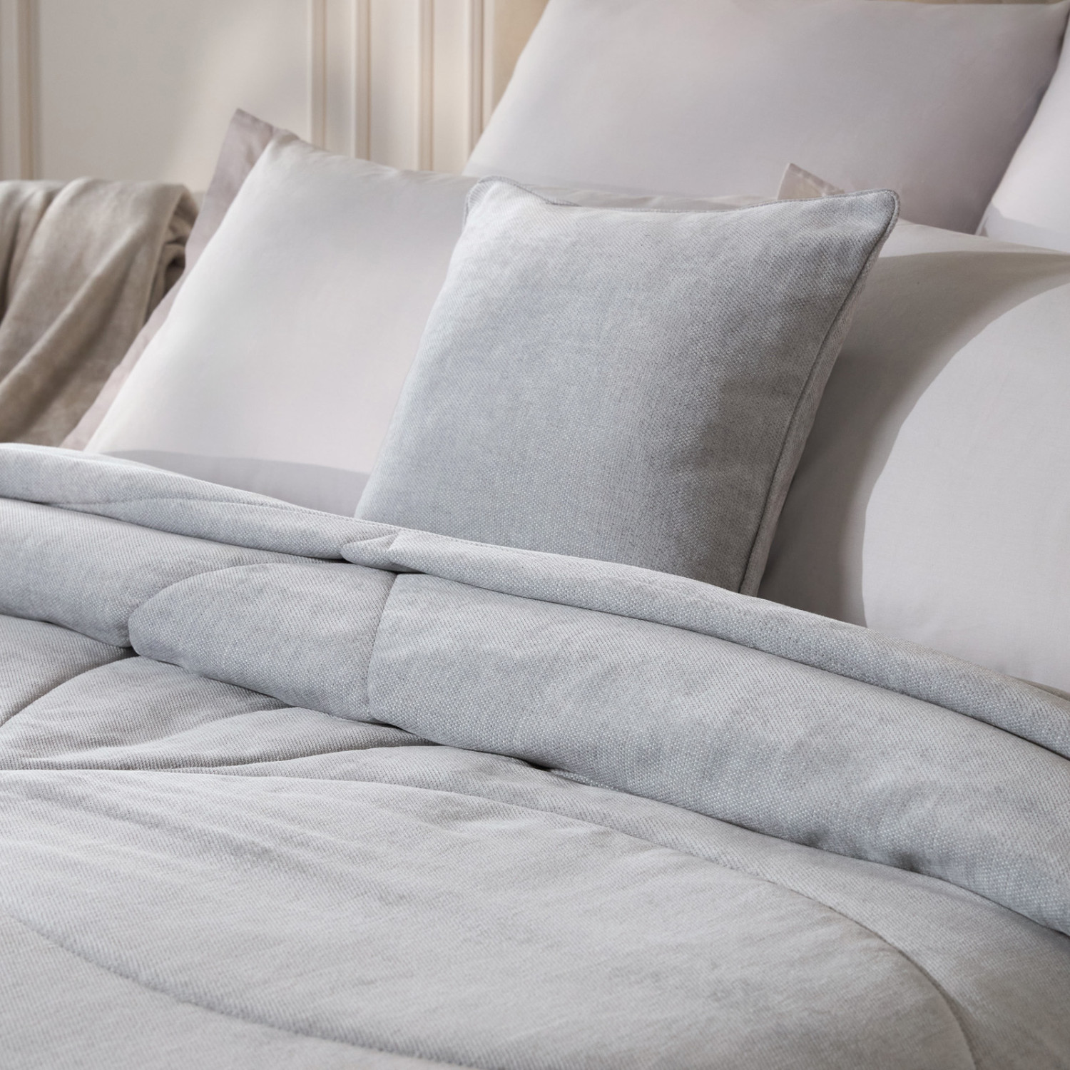 Подушка декоративная Грациэлла/Graziella, серая - фото № 2