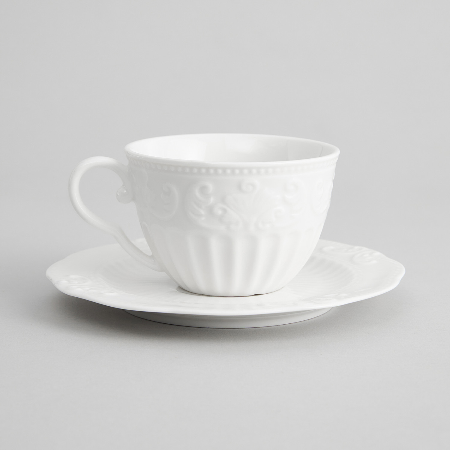 Чайная пара Emboss White - фото № 2