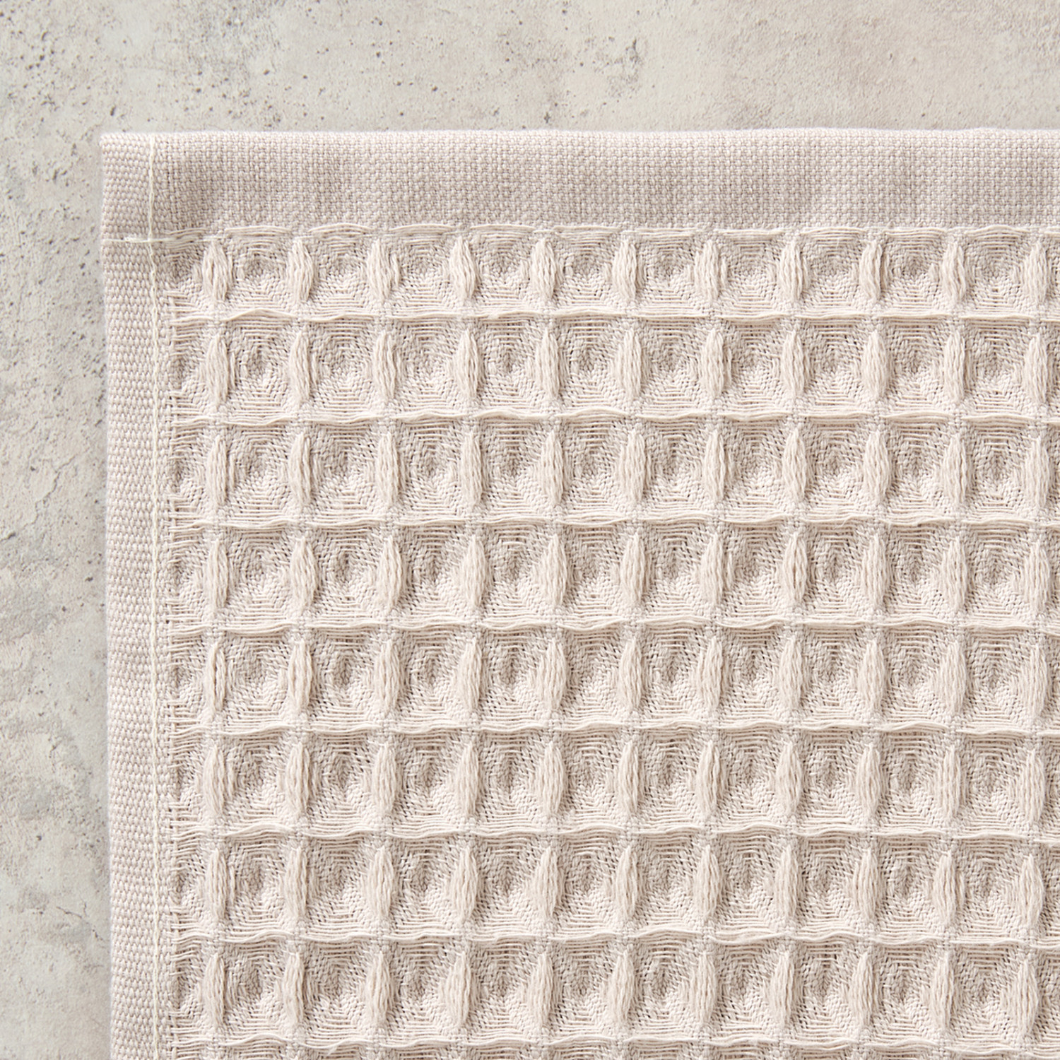 Полотенце вафельное Lorgo, бежевое - фото № 7