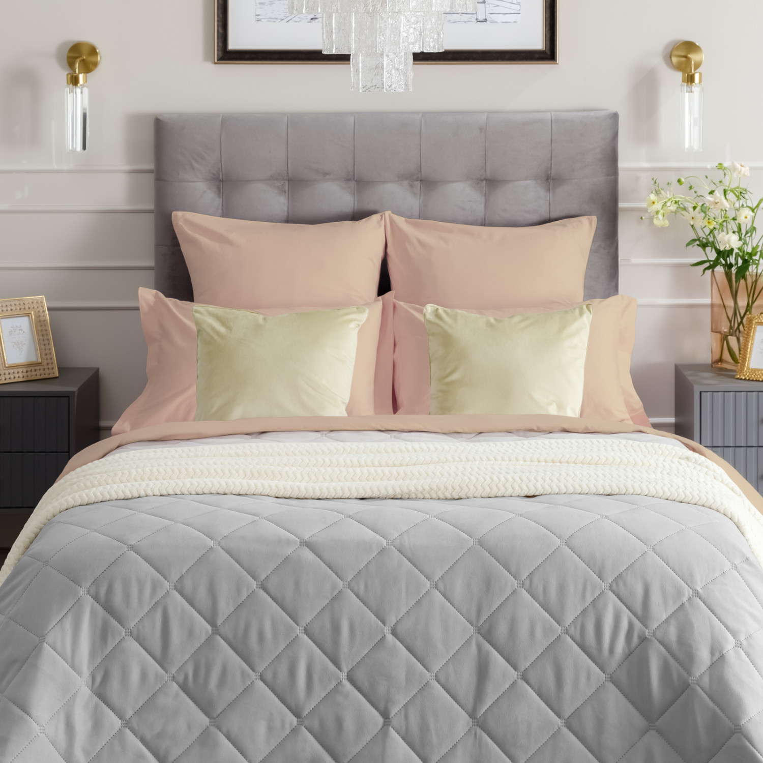 Покрывало Losanga, серое - фото № 8