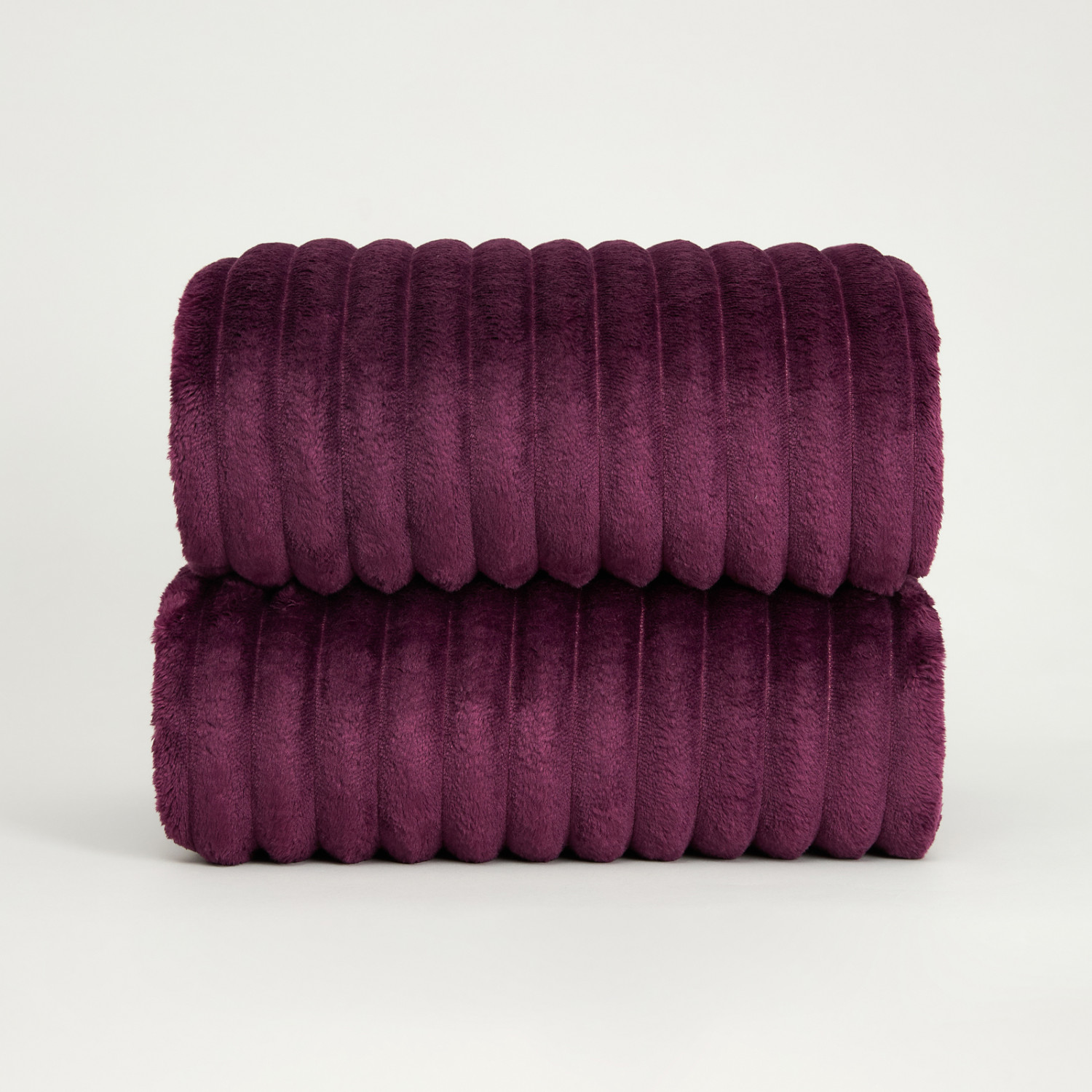 Плед Soft strip, слива