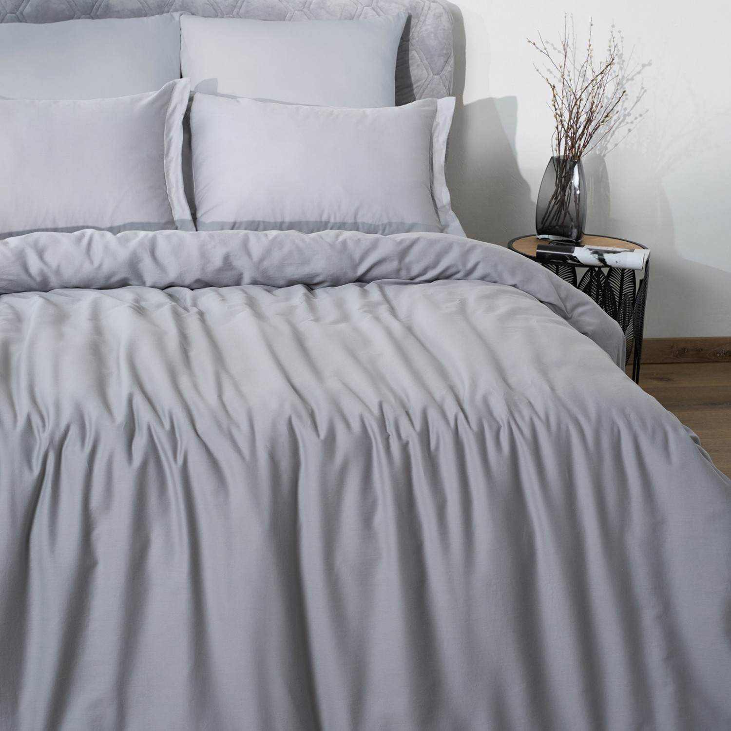 Постельное белье Серебристо-серый/Silver grey - фото № 2
