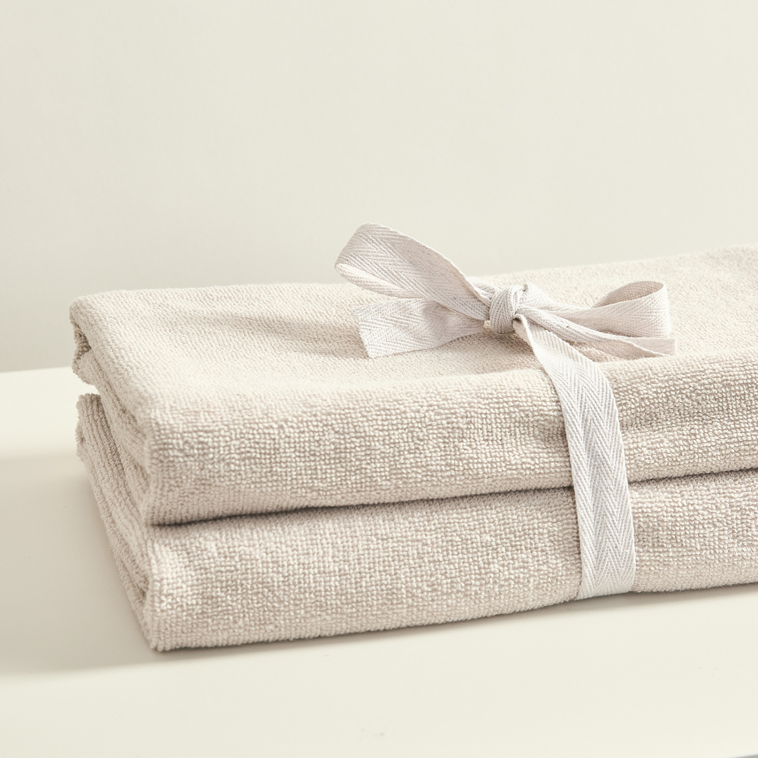 Комплект махровых полотенец Annette, бежевый - фото № 3