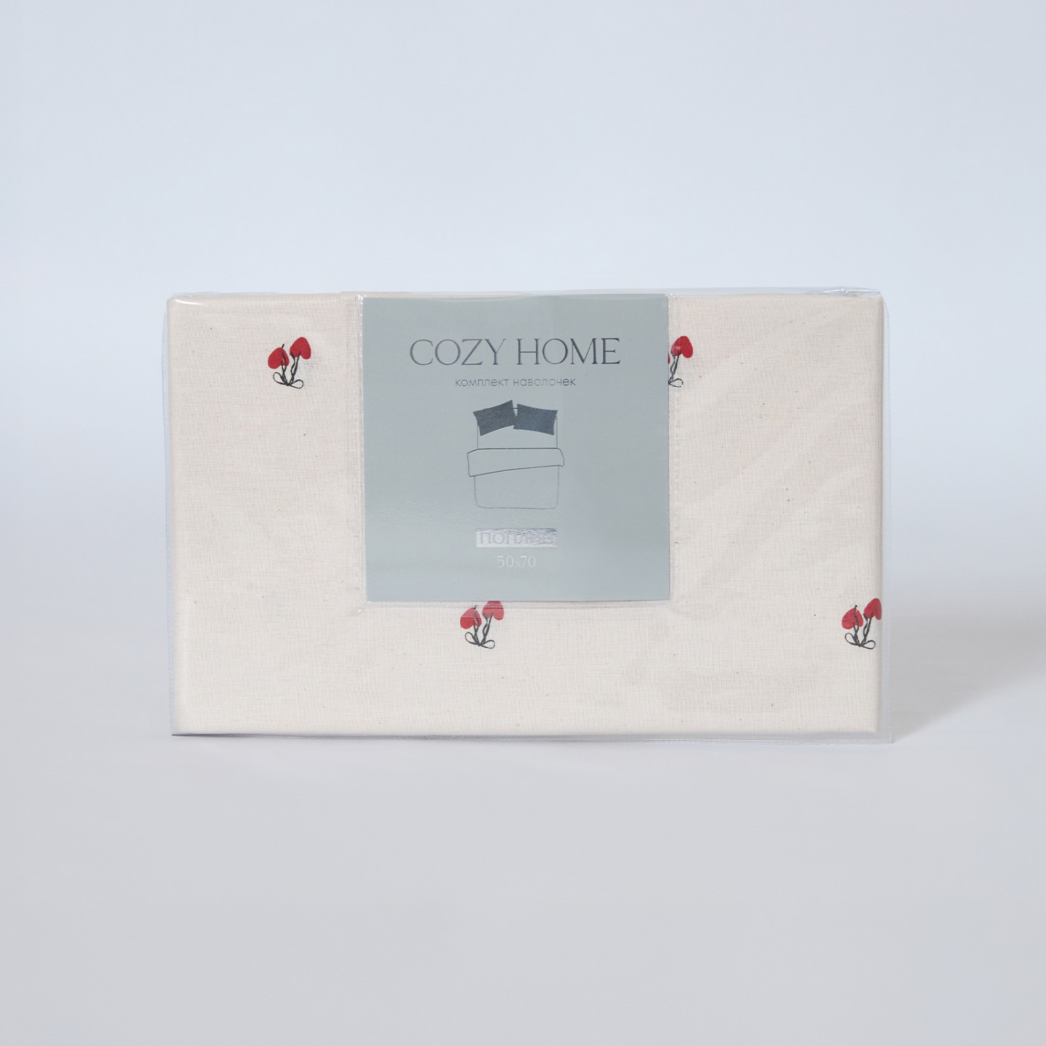 Комплект наволочек Вишневое сердце/Cherry heart - фото № 11