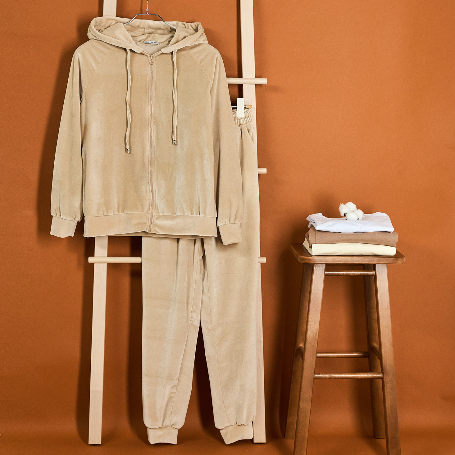 Комплект Velours, бежевый - фото № 9