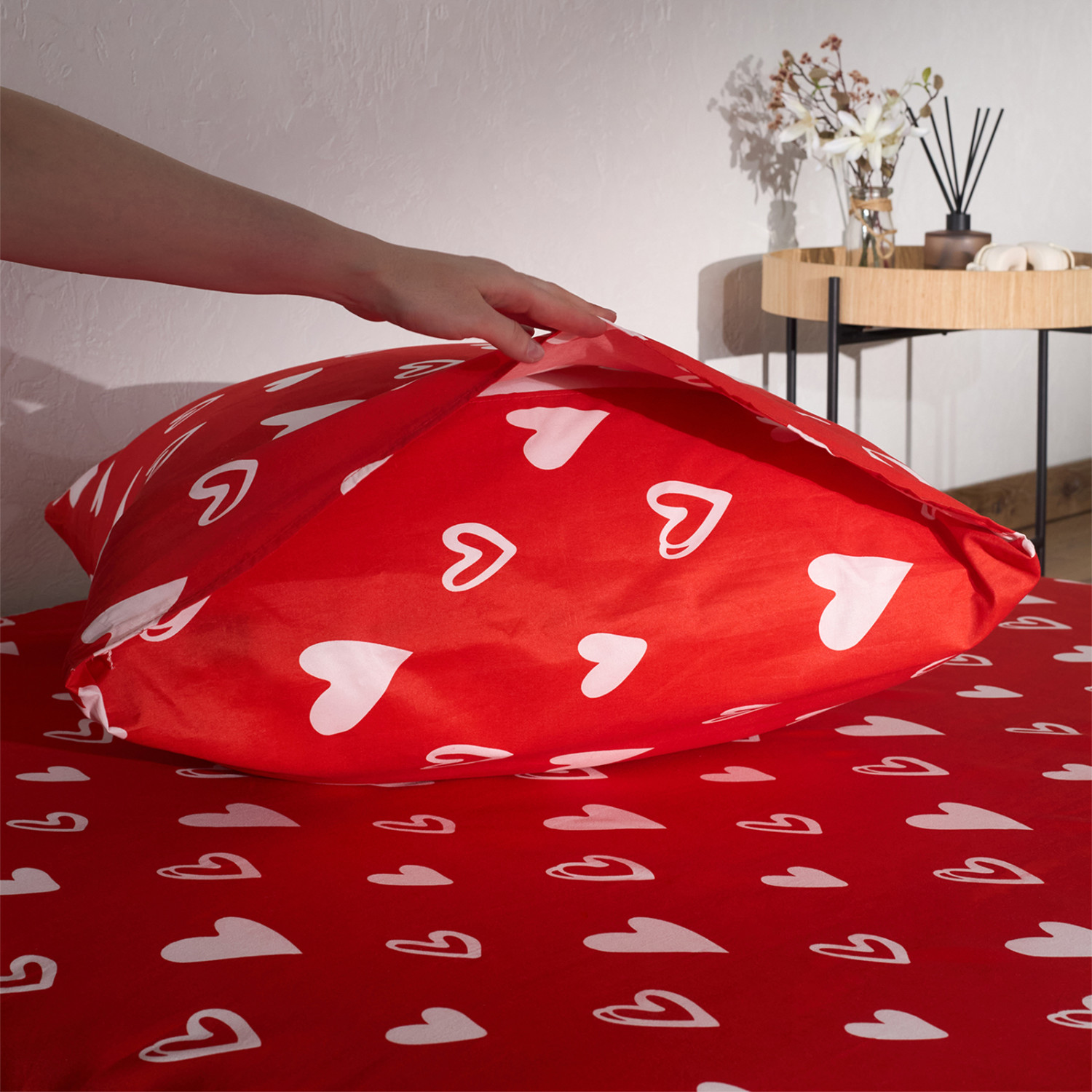 Постельное белье Floox Красное сердце - фото № 9