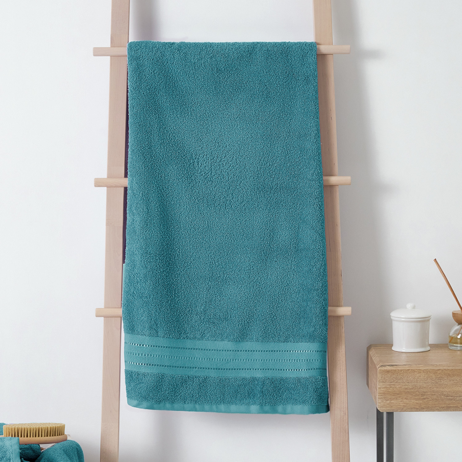 Полотенце махровое Basena, бирюзовое - фото № 2