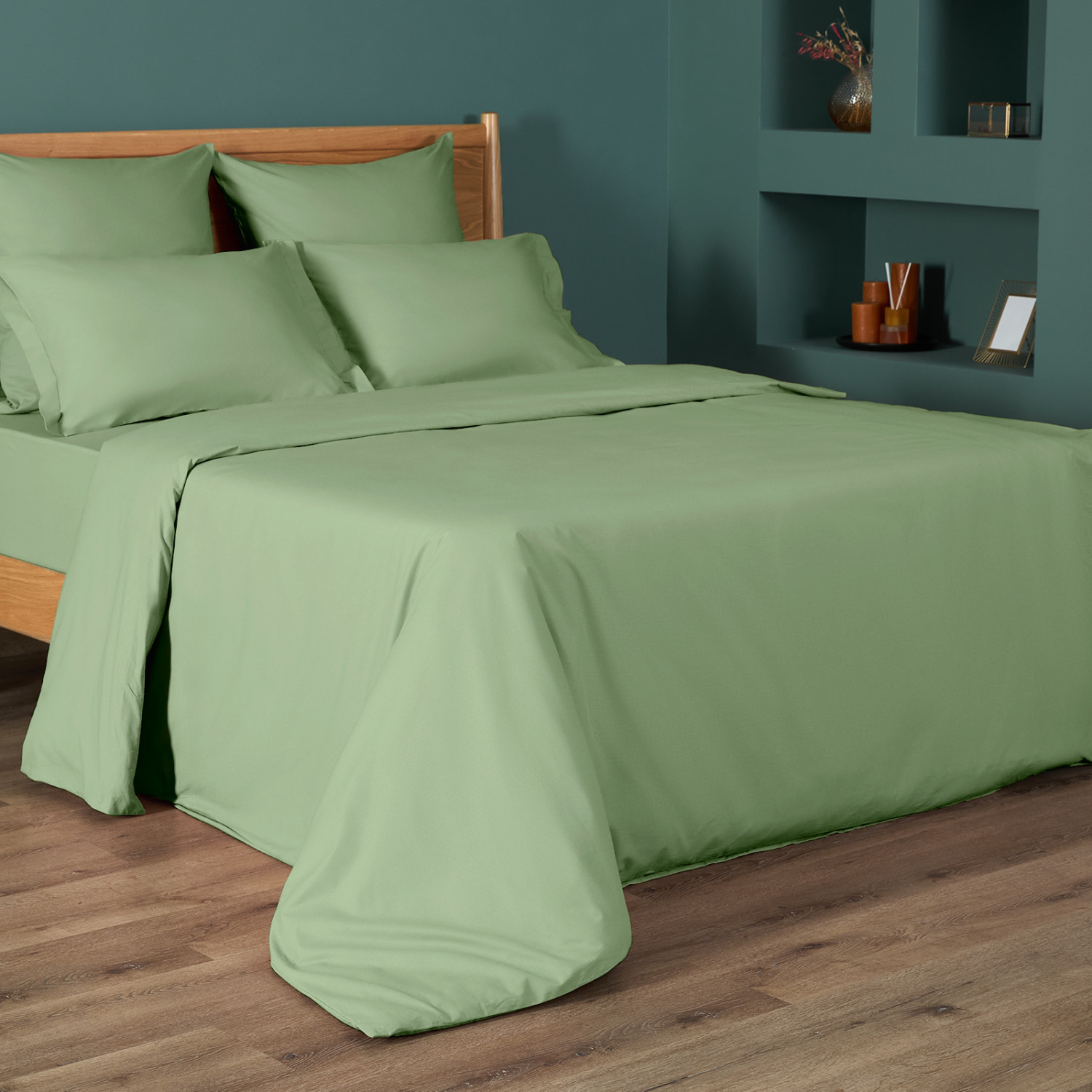 Постельное белье Smoke green - фото № 5