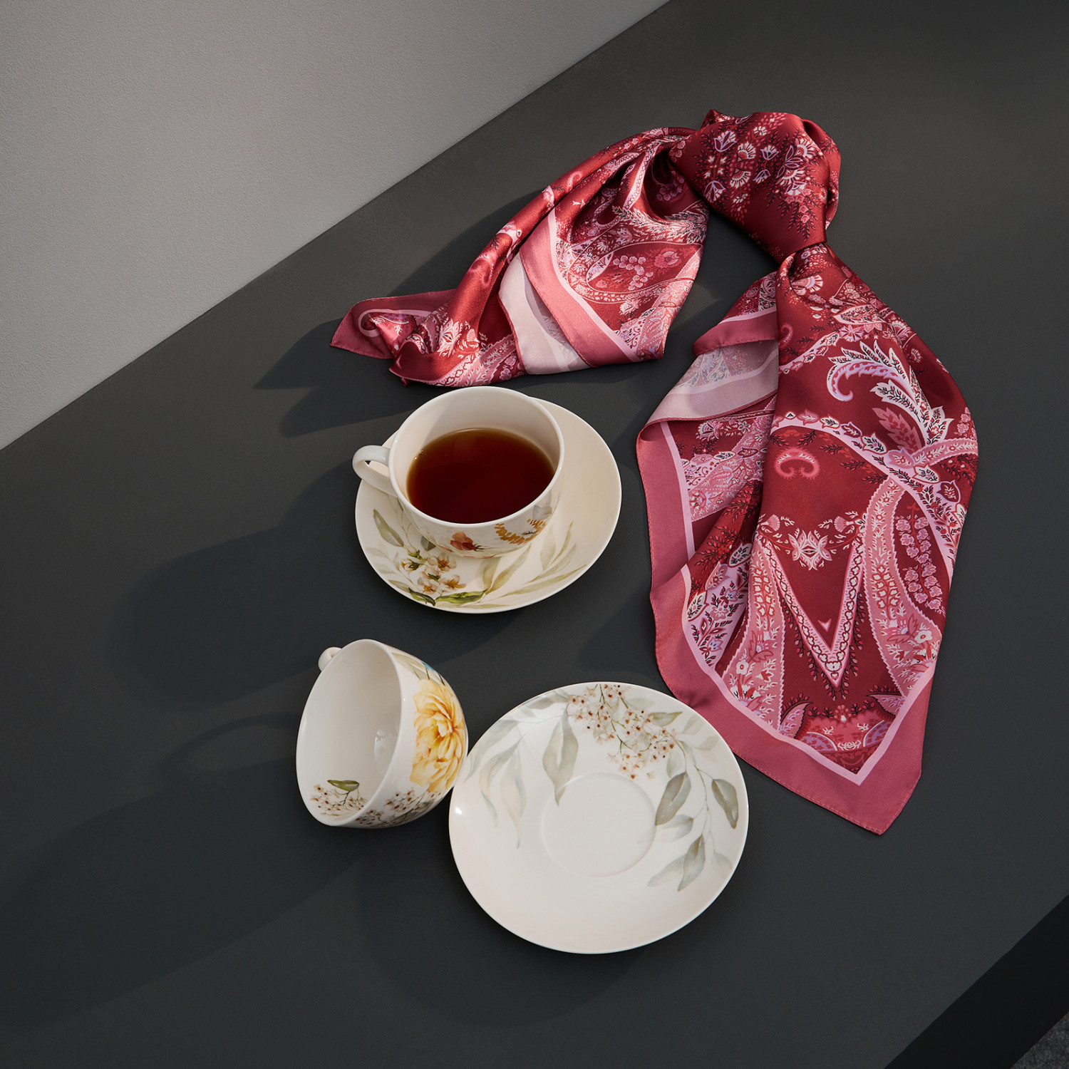 Платок шейный Divina, бордо - фото № 9