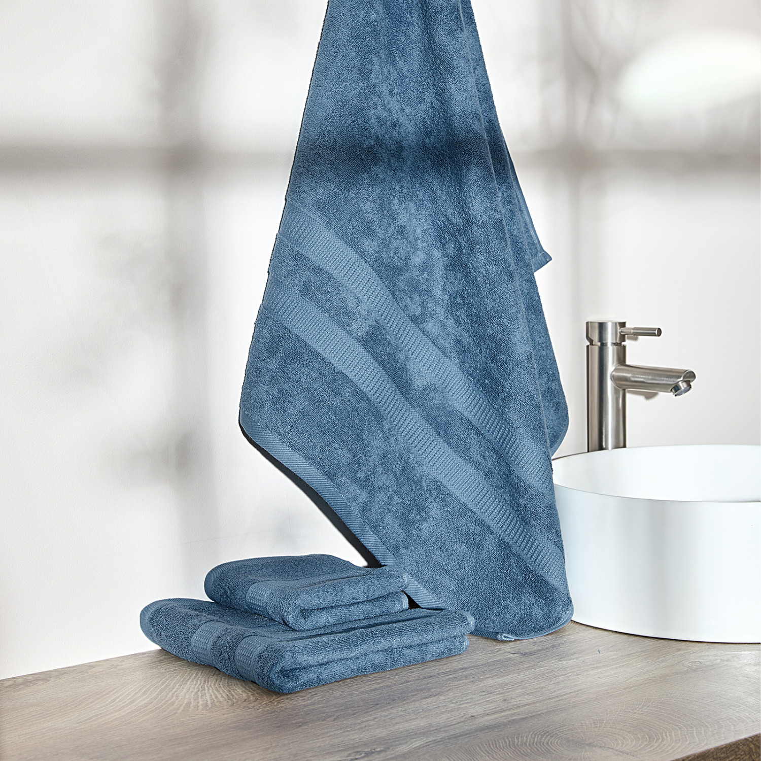 Полотенце махровое Bettino, синее - фото № 2