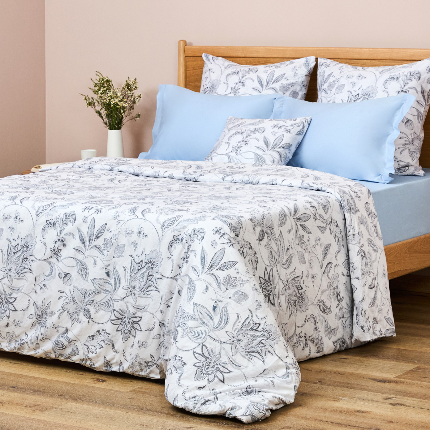 Постельное белье Azzurro, голубое - фото № 5