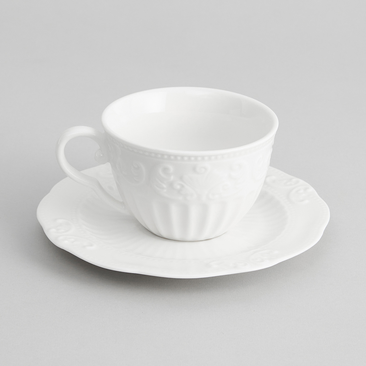 Чайная пара Emboss White - фото № 5