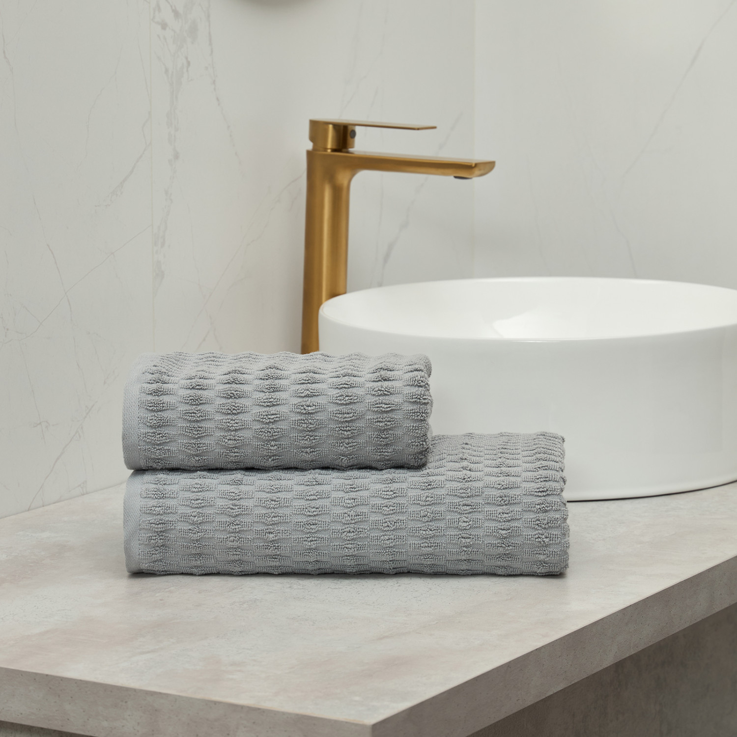 Полотенце махровое Rondo, серое - фото № 6