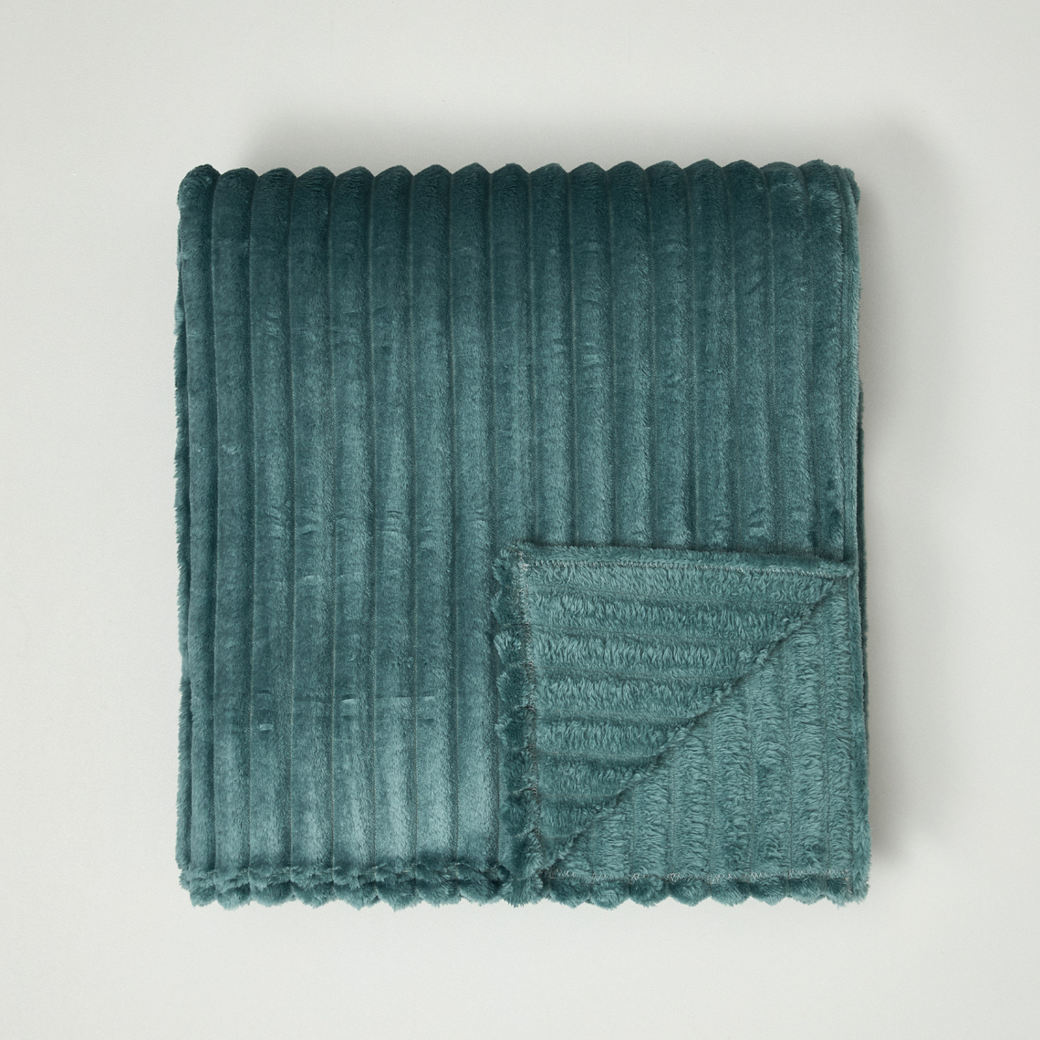 Плед Мягкая полоска/Soft strip, бирюза - фото № 2