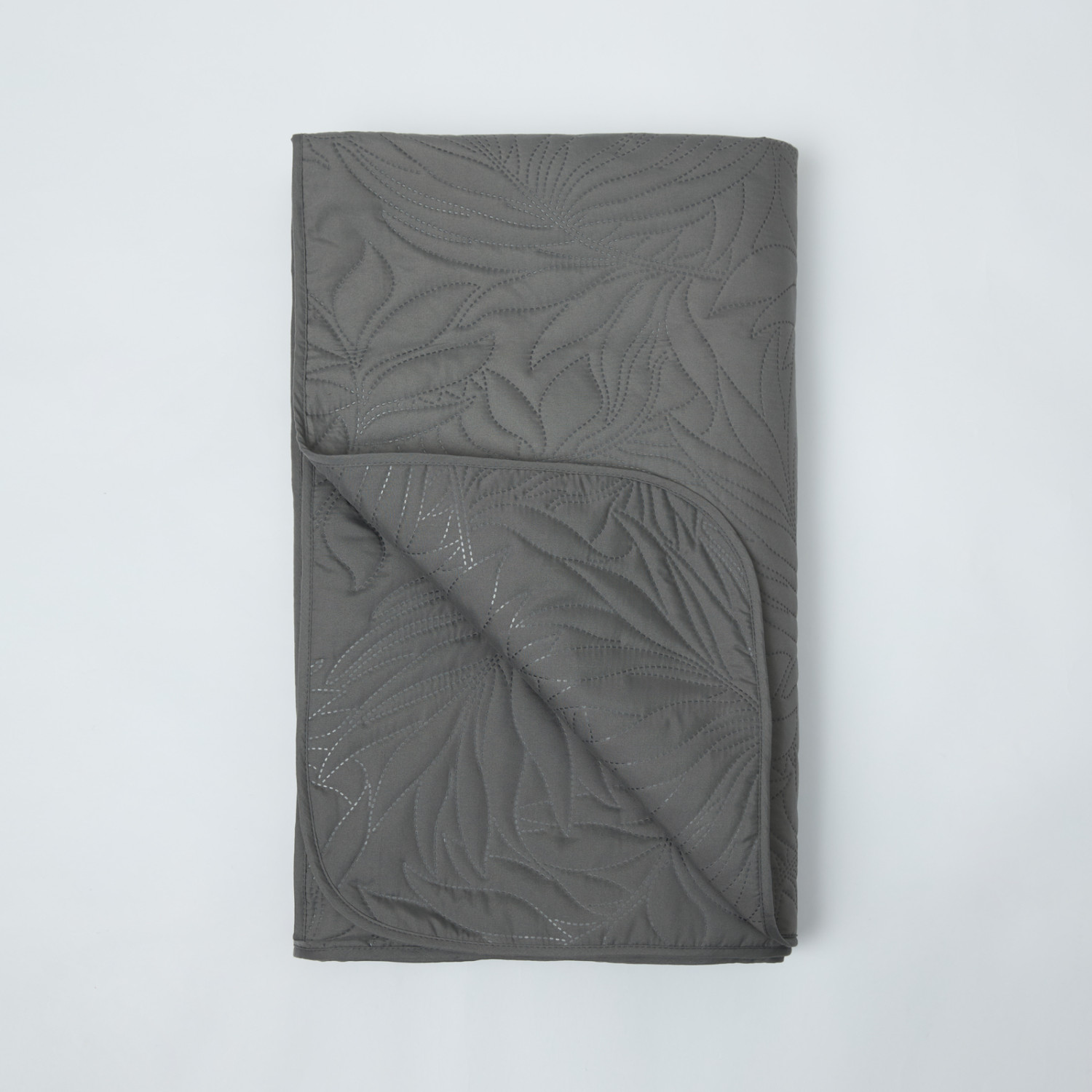 Покрывало Листочки/Fogliare, графит - фото № 4