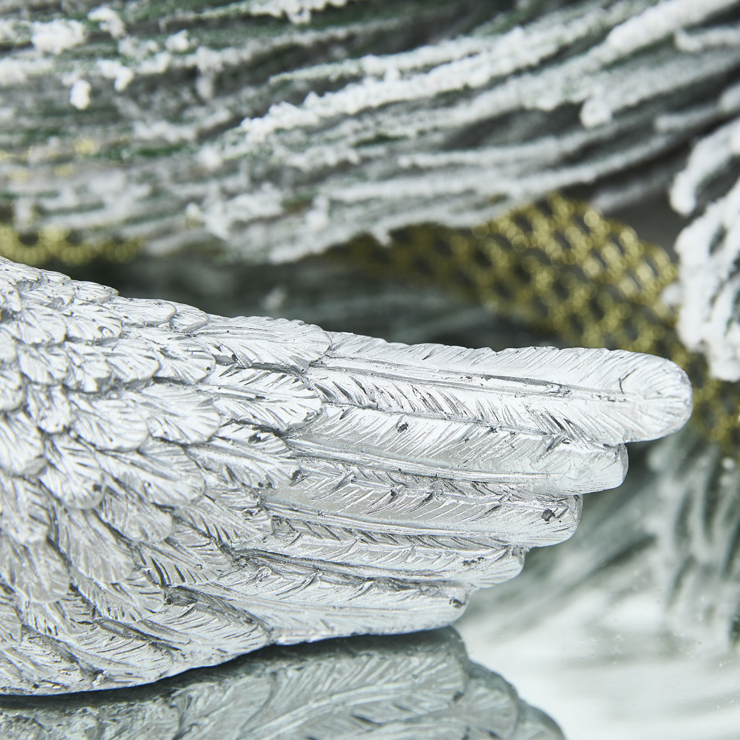 Свеча Angel wings, серебро - фото № 2