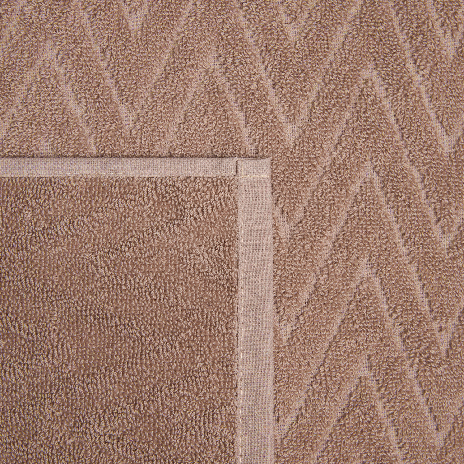 Полотенце махровое Зигзаг/Zigzag, серо-бежевое - фото № 3