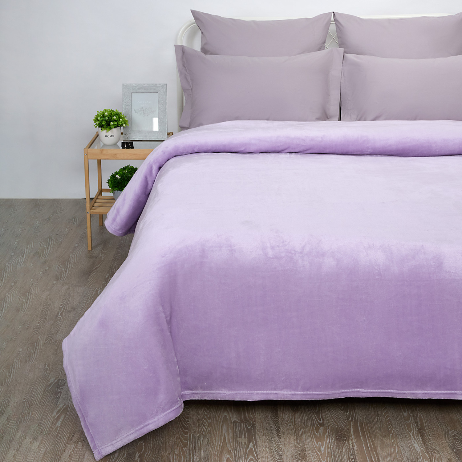 Плед Supersoft, сиреневый - фото № 4