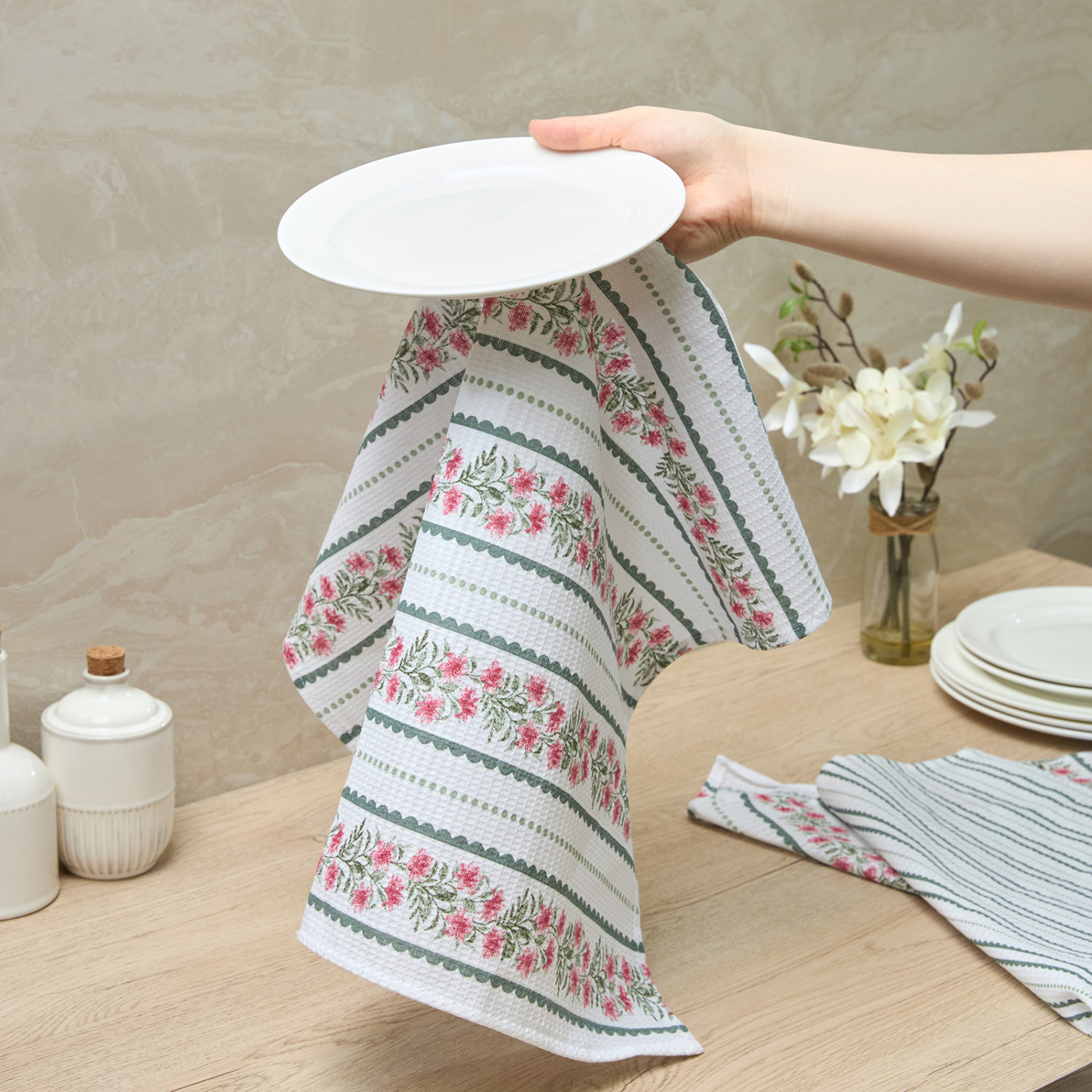 Комплект полотенец Цветочный шар/Palla di fiori - фото № 3