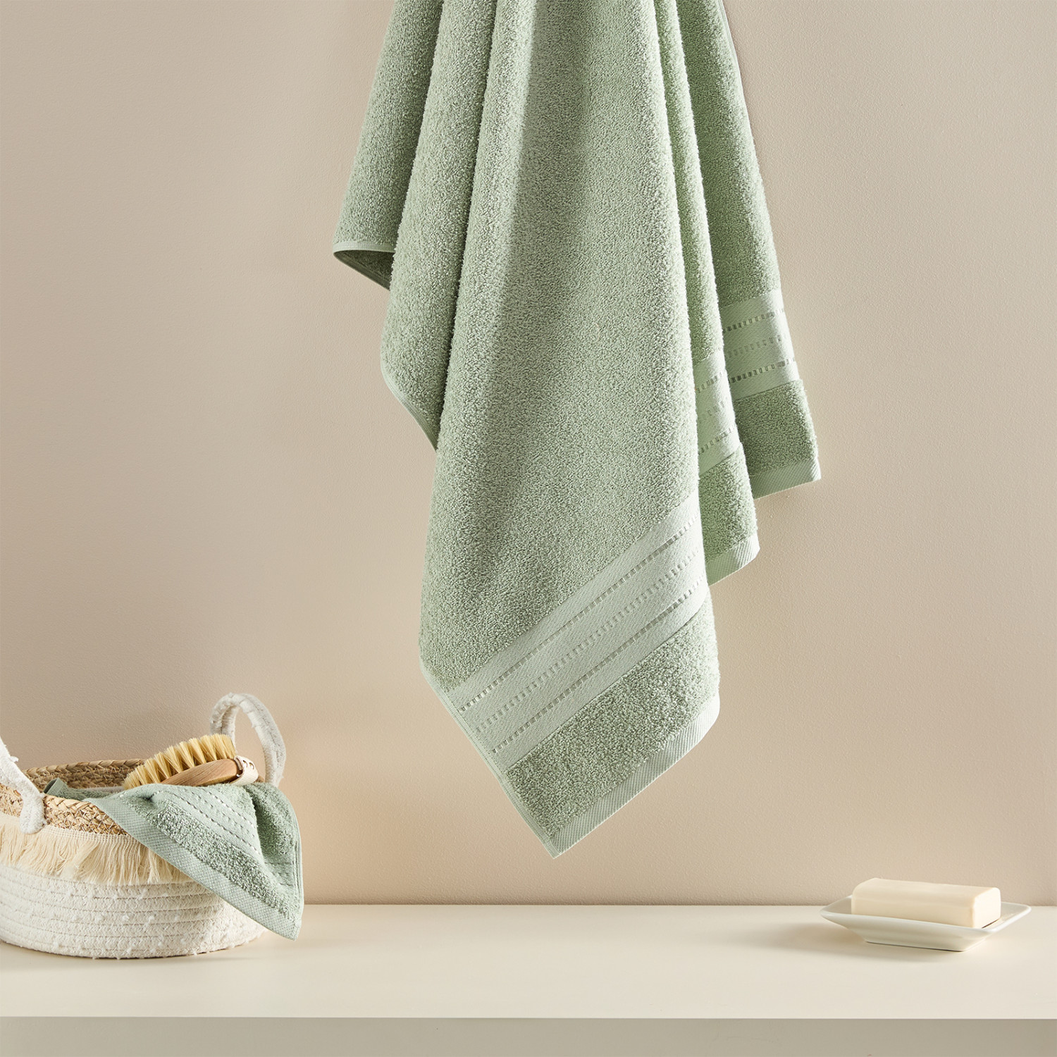 Полотенце махровое Базена/Basena, папоротник