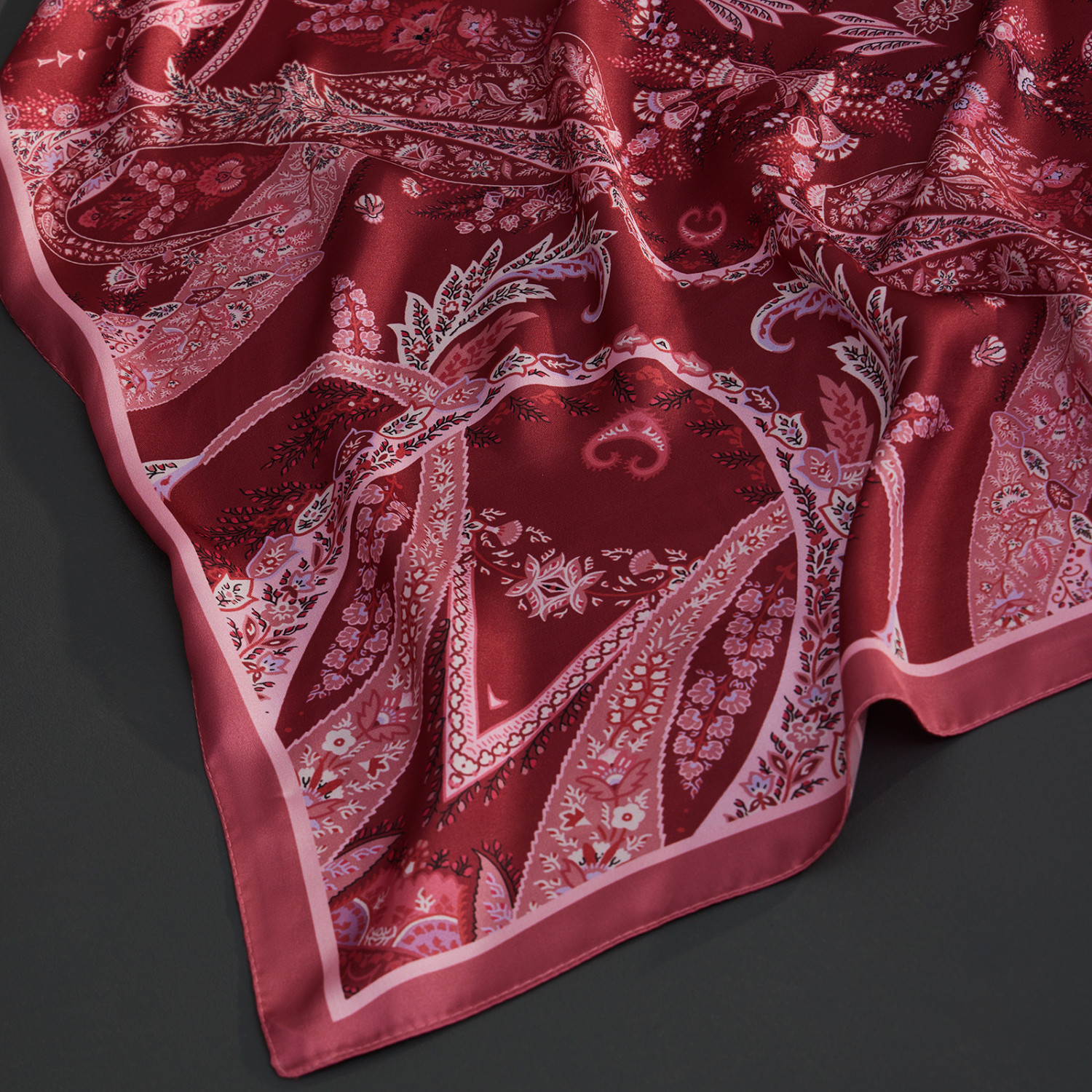 Платок шейный Divina, бордо - фото № 8
