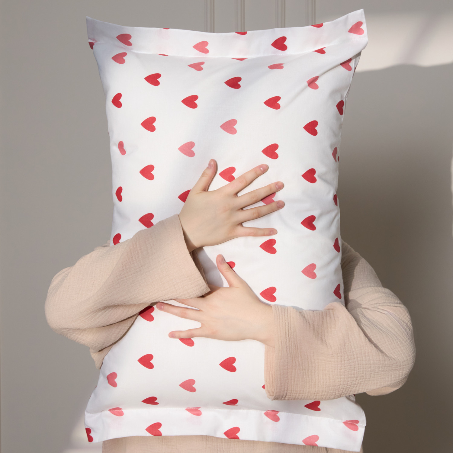 Комплект наволочек Любовь моя (красный)/Amore Mio red с ушками - фото № 6