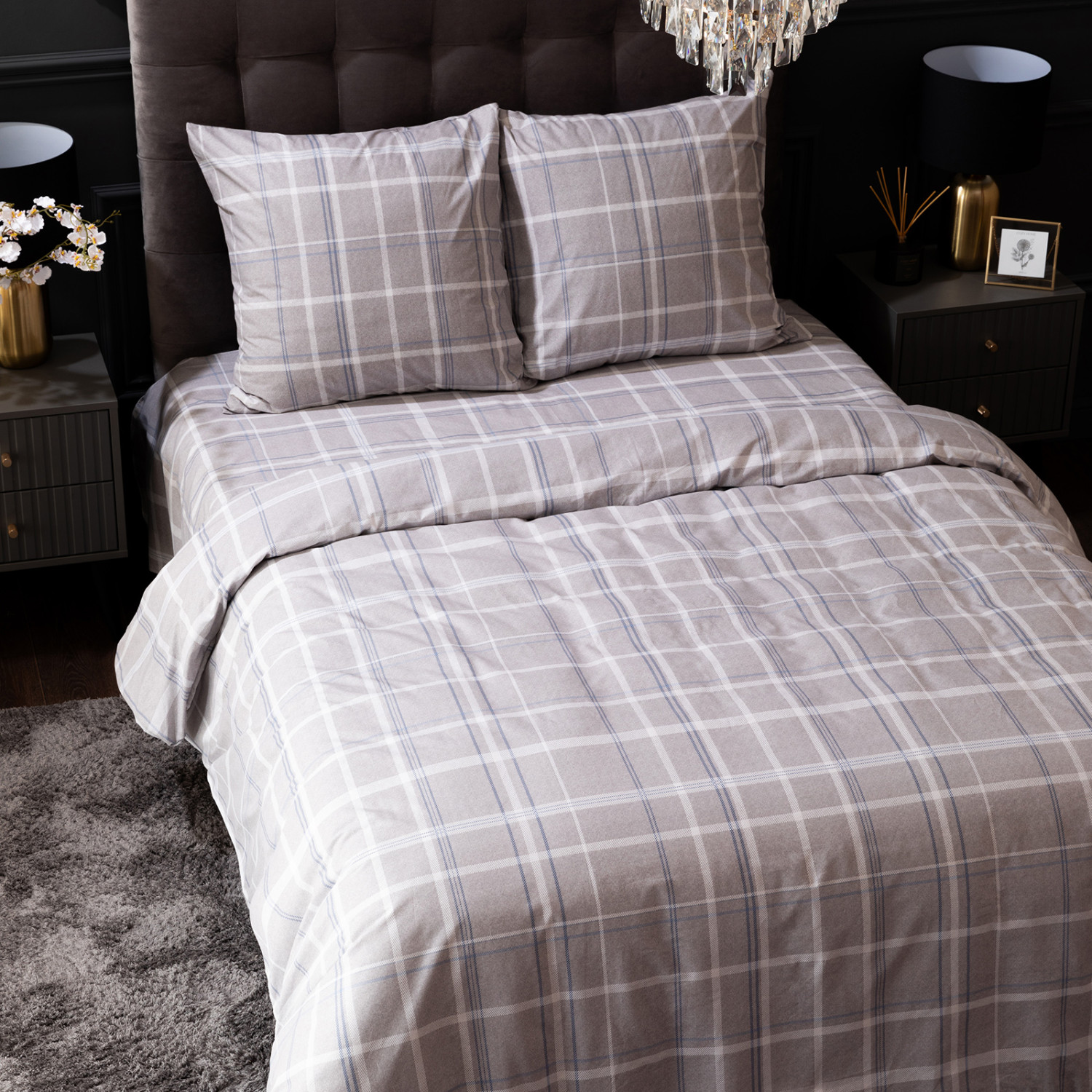 Постельное белье Ригорозо, серое - фото № 8