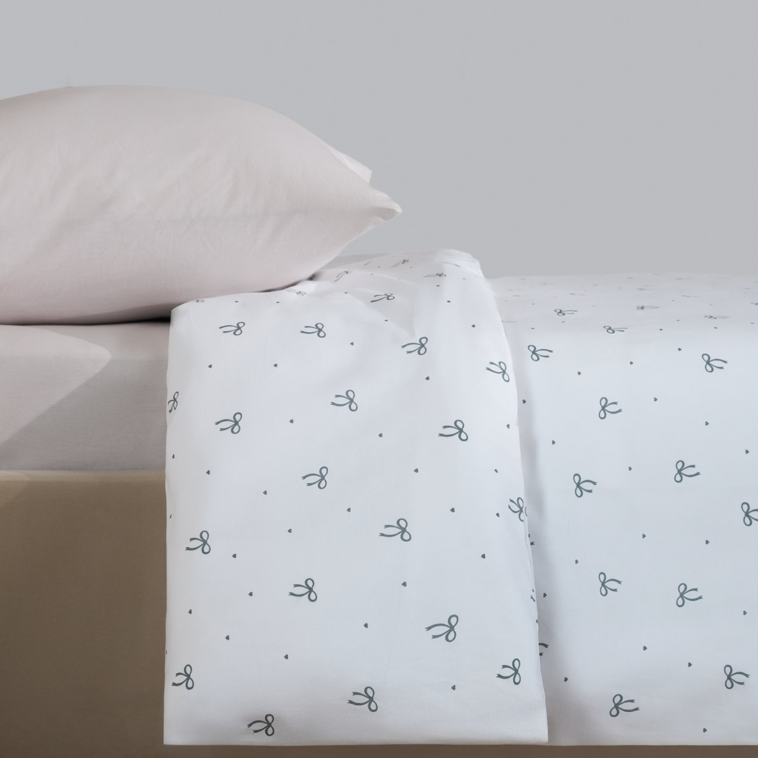 Пододеяльник Графитовый бант - фото № 2