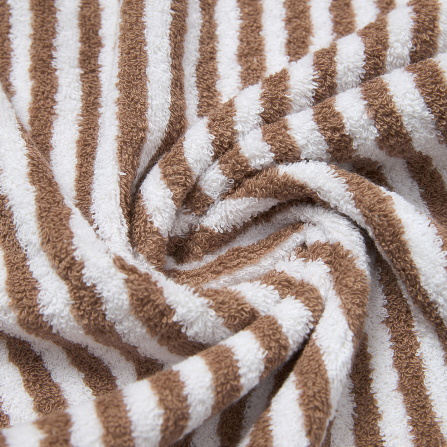 Полотенце махровое Узкая полоска/Striscia stretta, какао - фото № 4