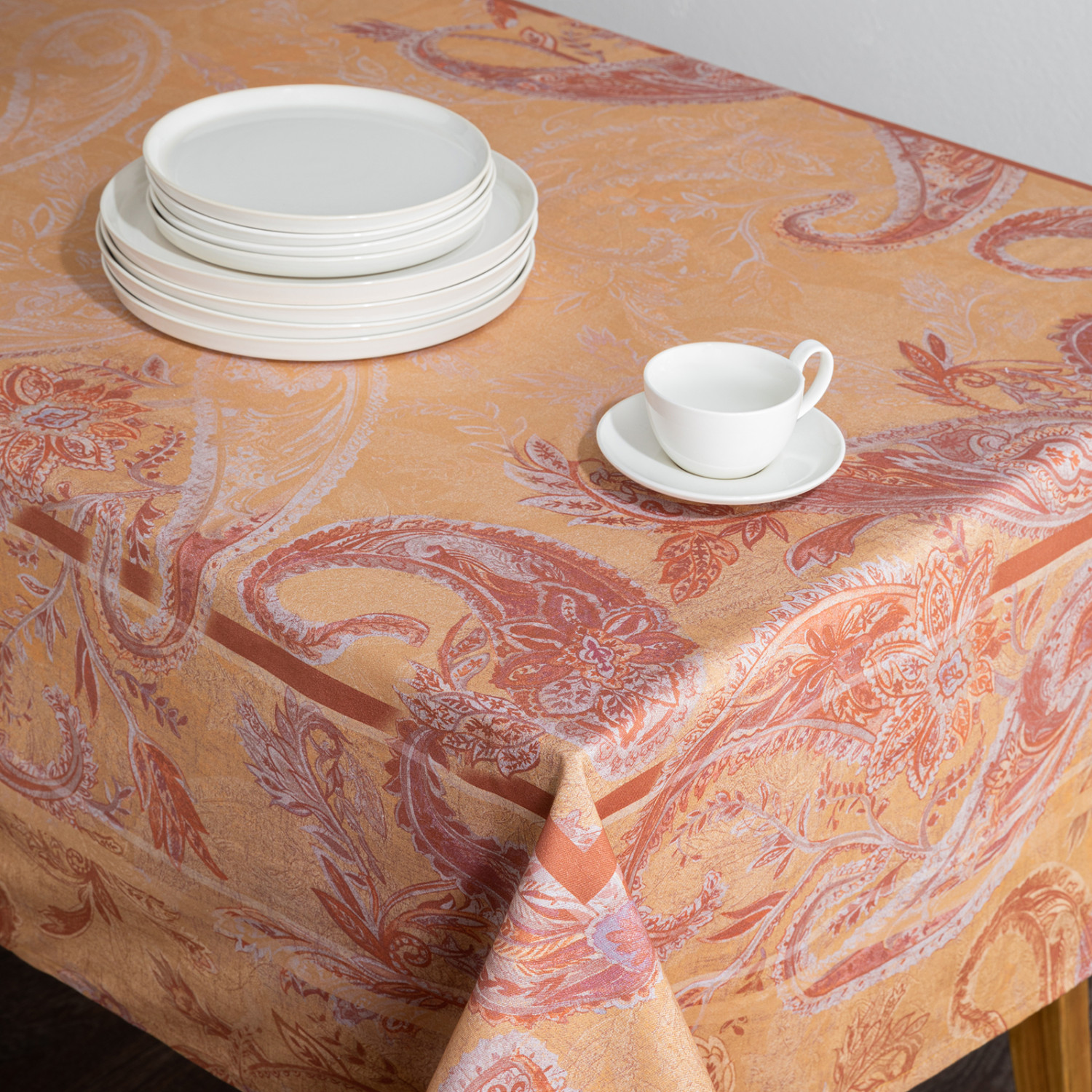 Скатерть Paisley, охра - фото № 2