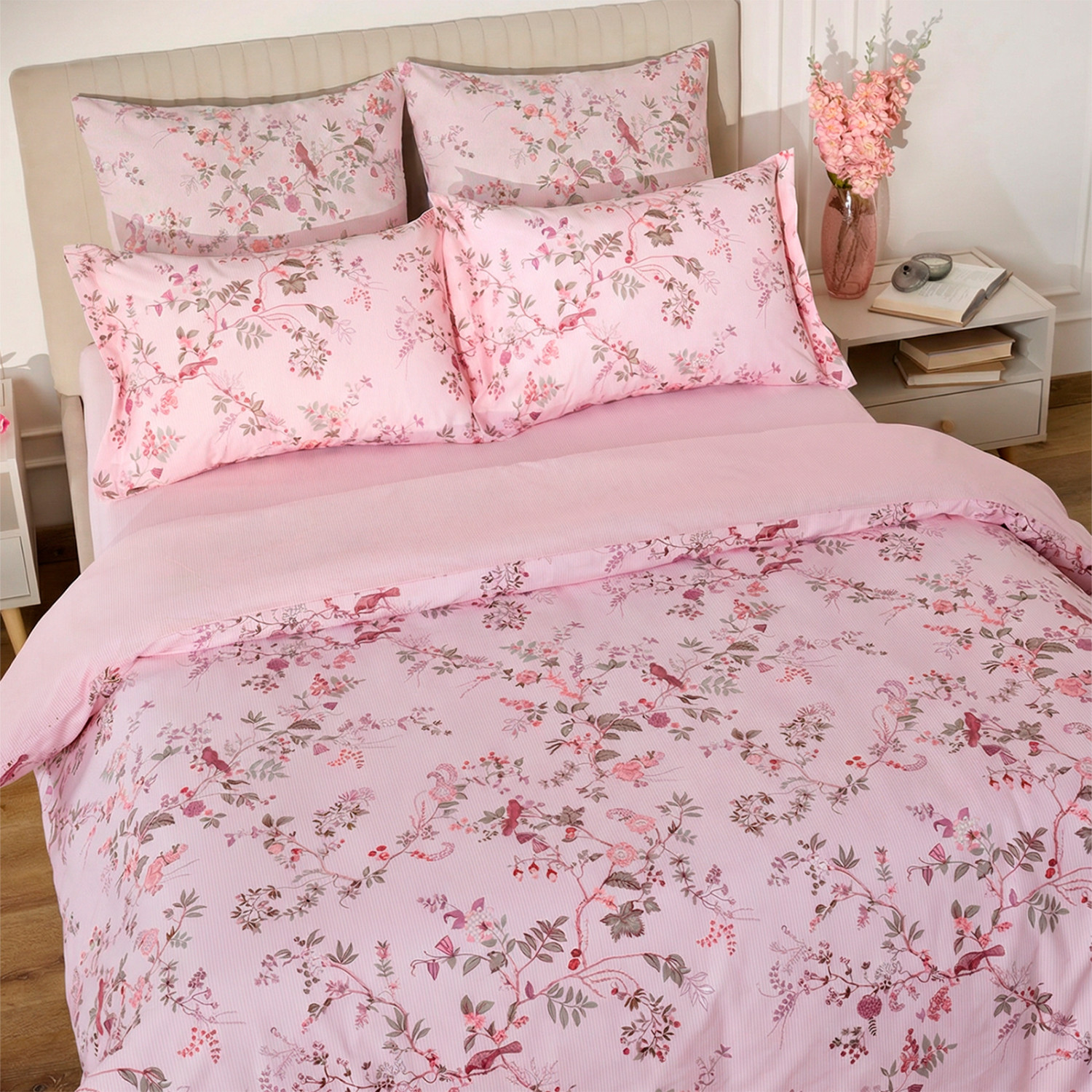 Постельное белье Сибилла (розовый) - фото № 2