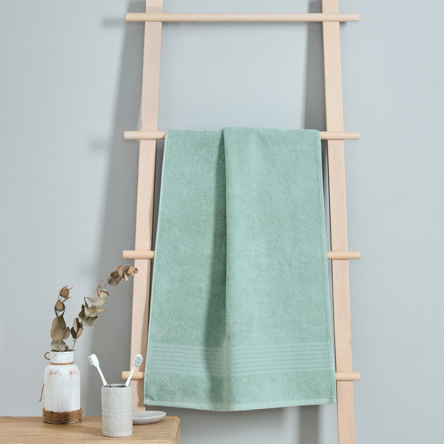 Полотенце махровое Флоренция/Fiorenza, зеленое - фото № 2