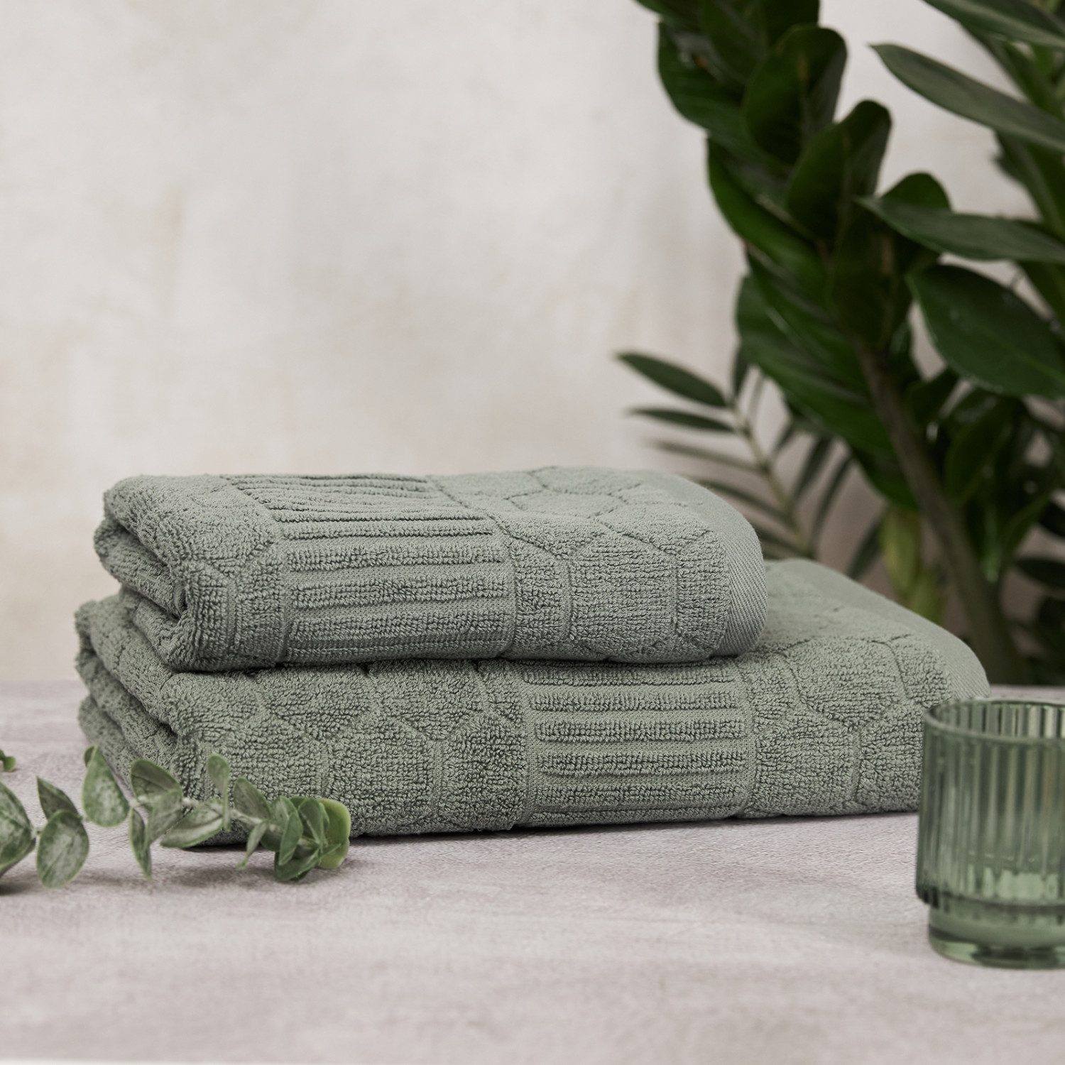 Полотенце махровое Зефир, нефрит - фото № 2