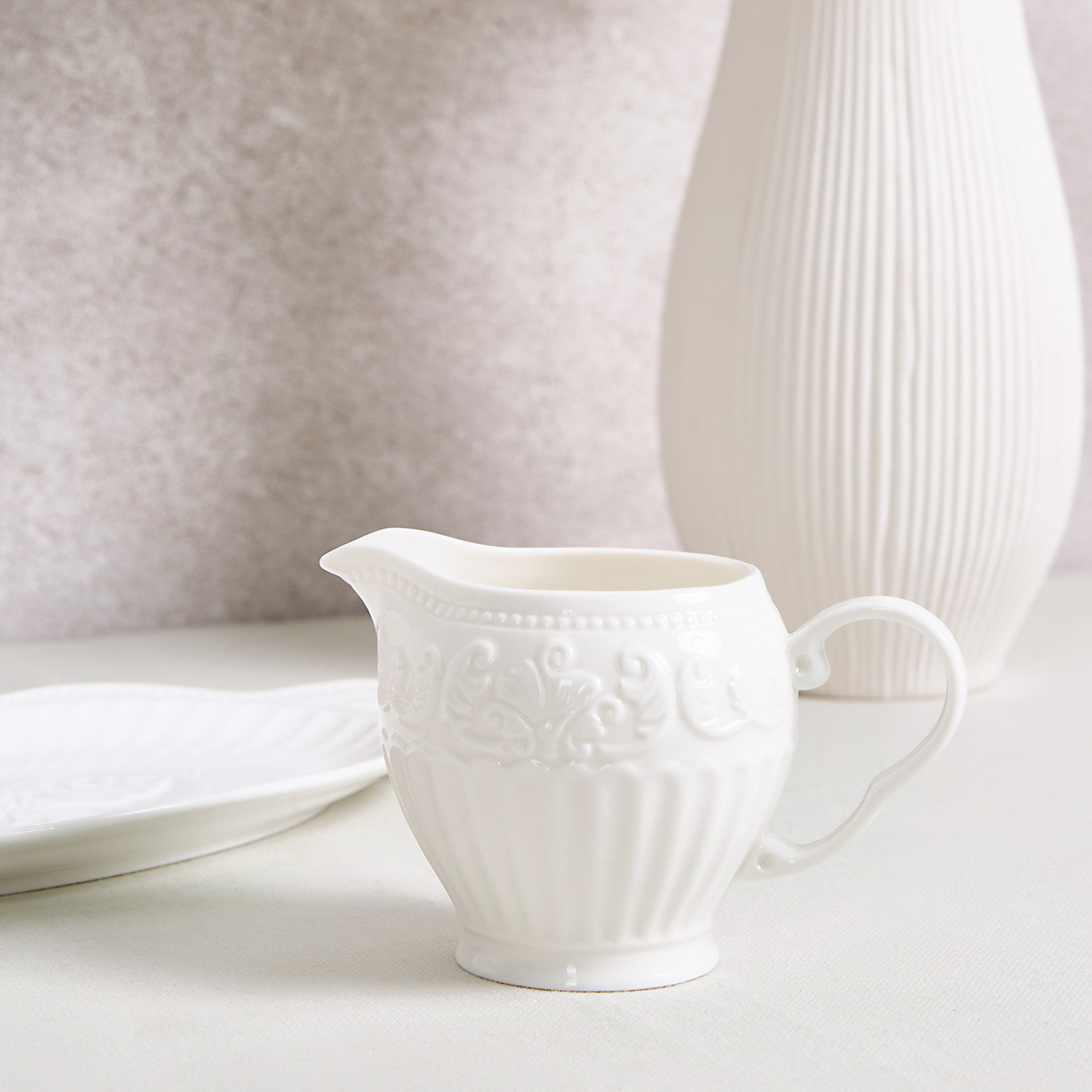 Молочник Белое тиснение/Emboss White