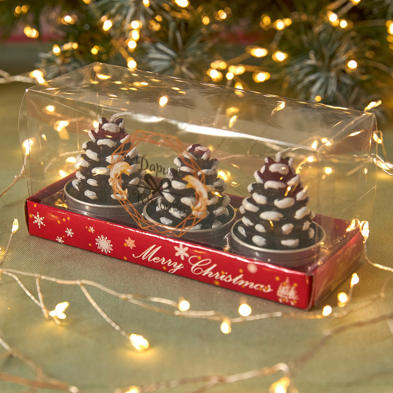 Набор свечей Christmas Celebration, шишки - фото № 3