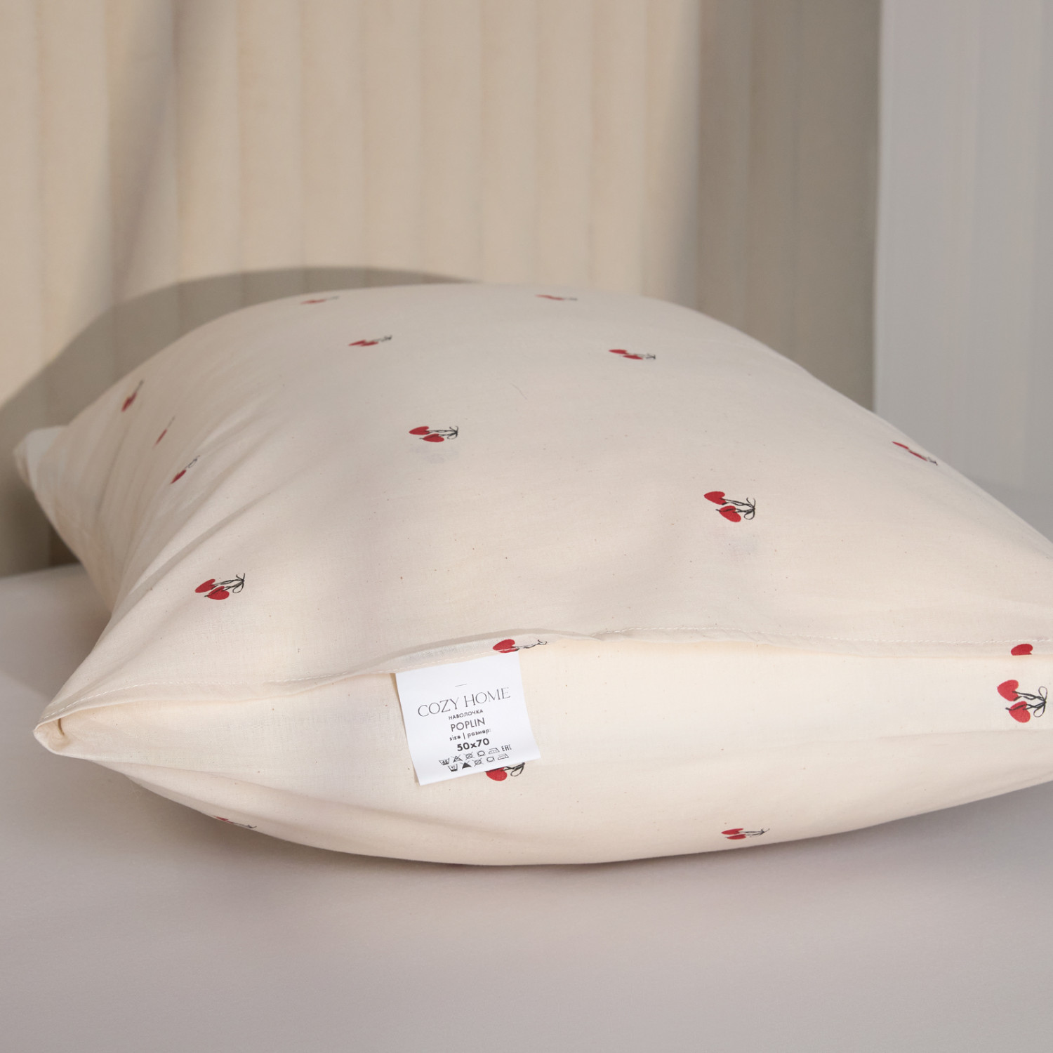 Комплект наволочек Вишневое сердце/Cherry heart - фото № 5