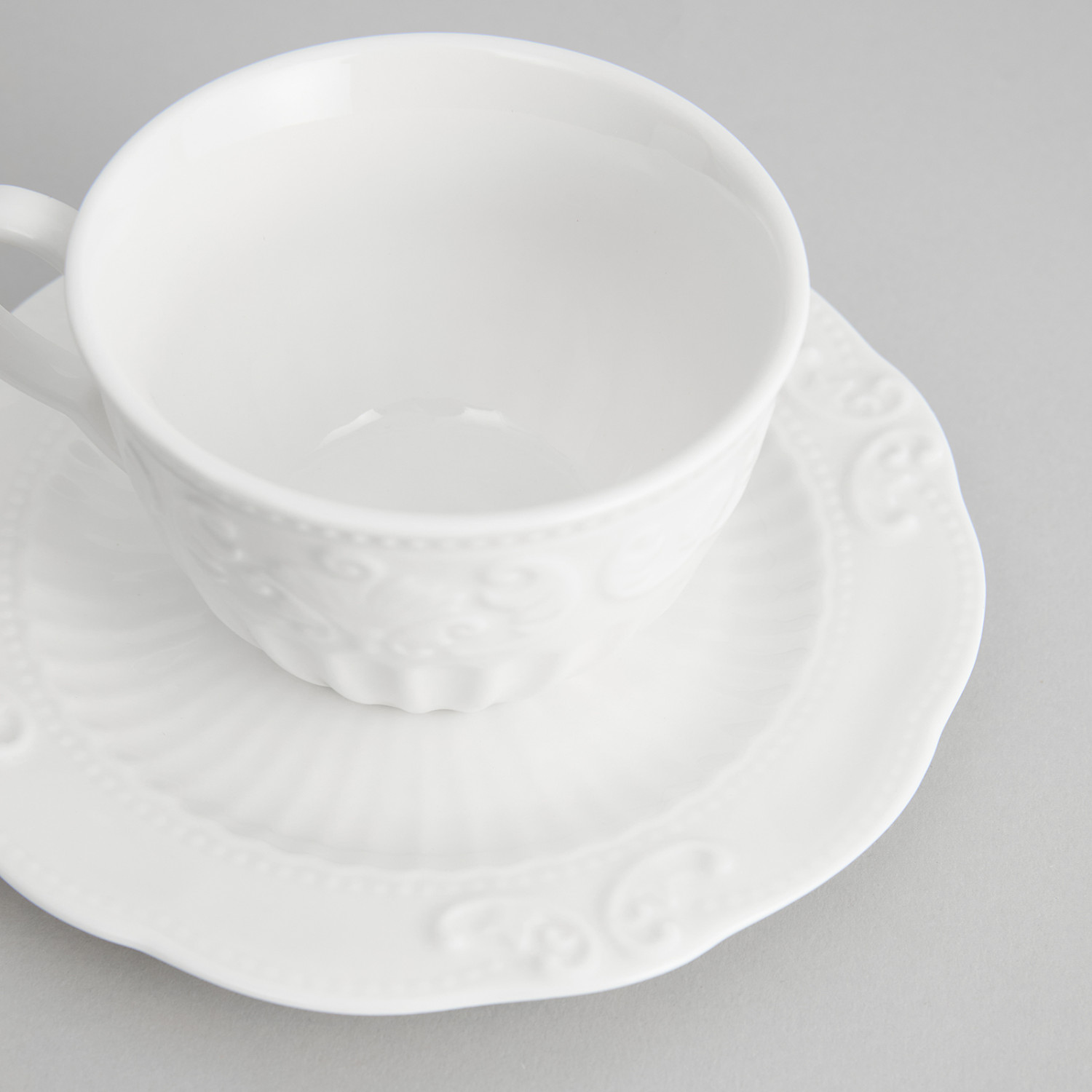 Чайная пара Emboss White - фото № 4