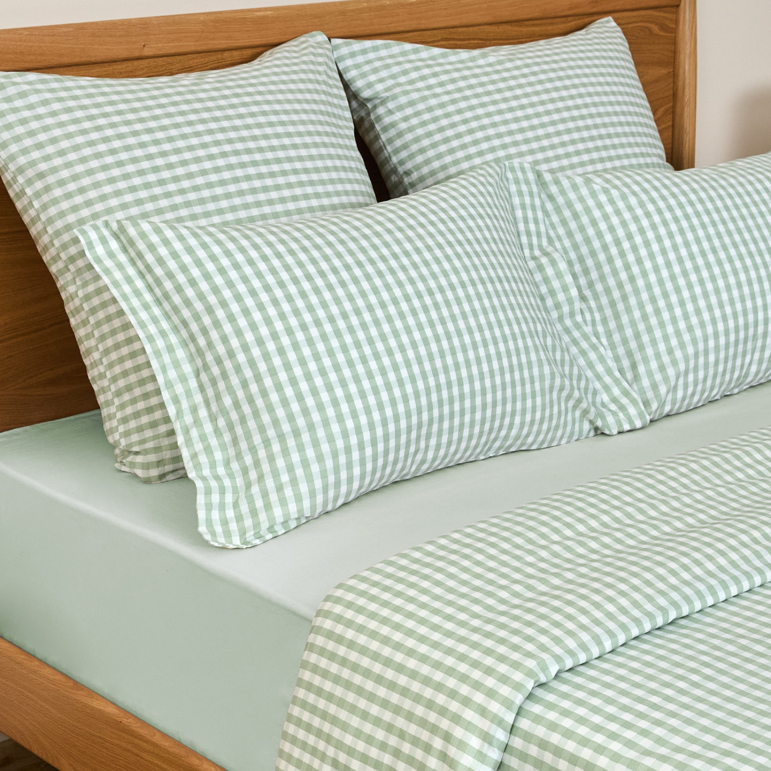 Постельное белье полукомплект Vichy, зеленое - фото № 9