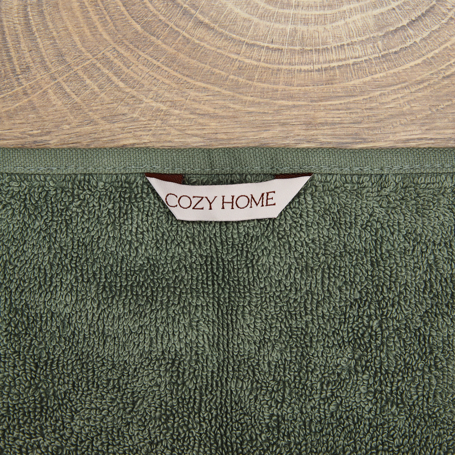 Полотенце махровое Nell, зеленое - фото № 5