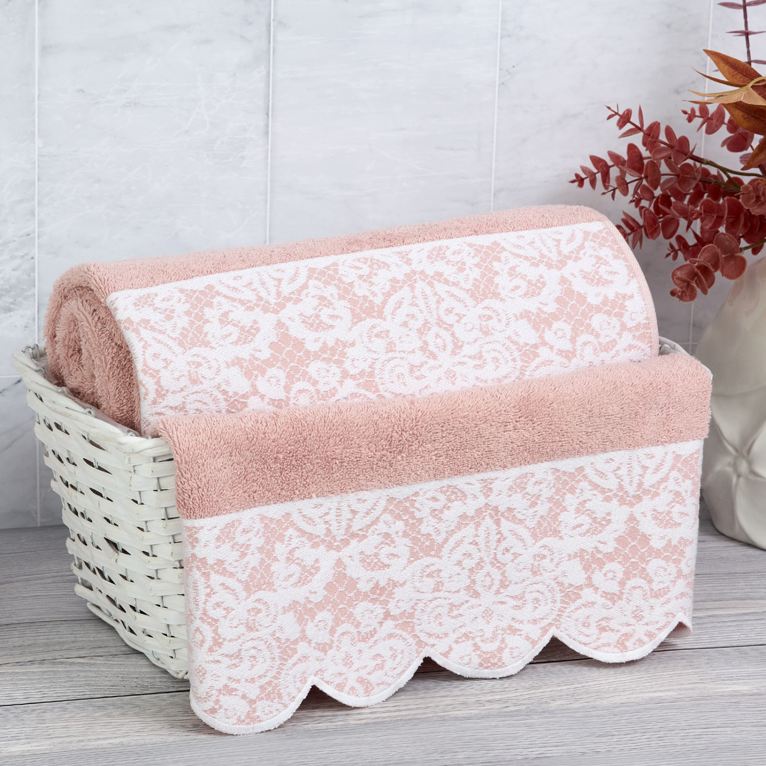 Полотенце махровое Agridulce, пудра - фото № 3