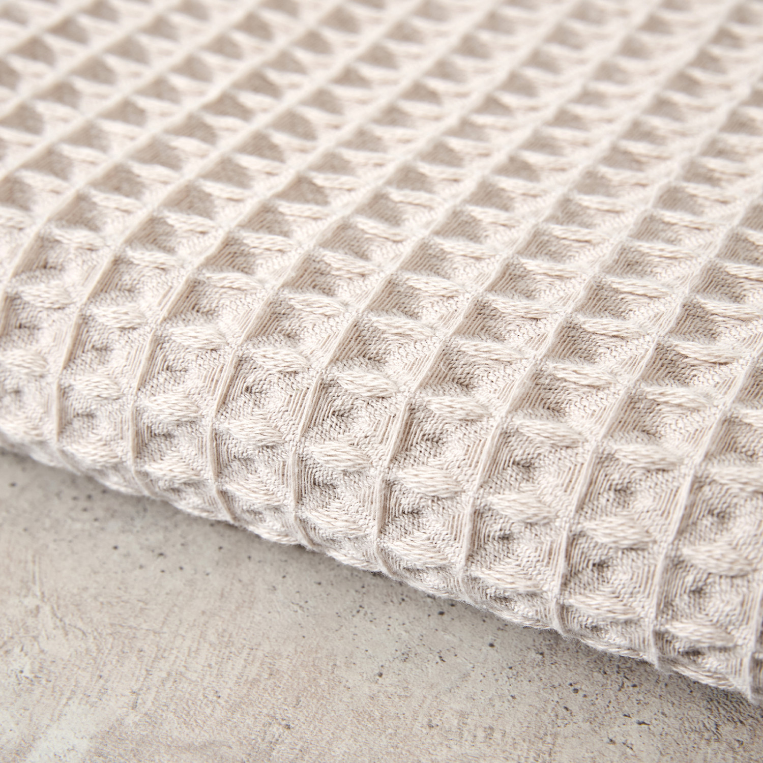 Полотенце вафельное Lorgo, бежевое - фото № 5