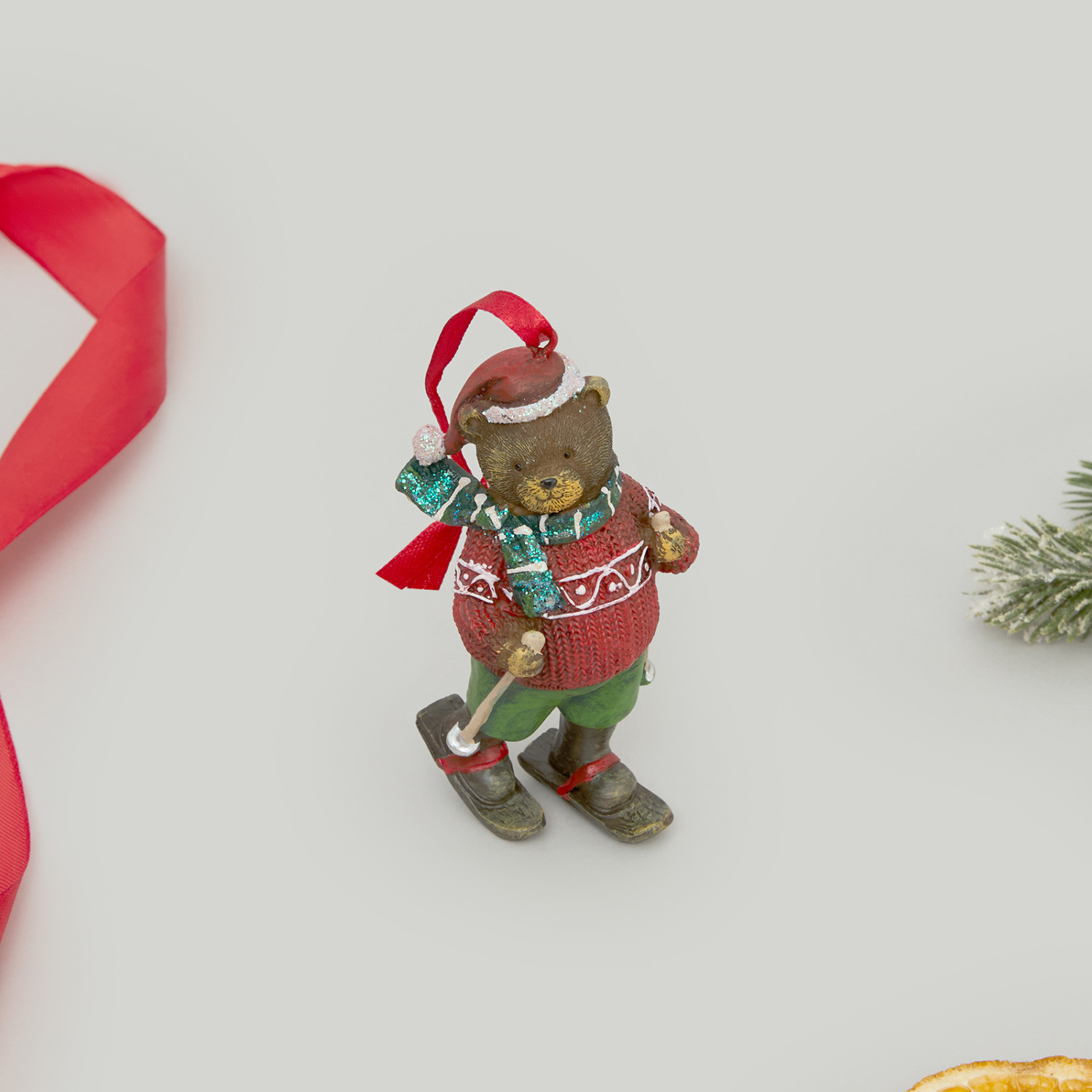 Елочная игрушка Тедди горнолыжник/Teddy Skier - фото № 2