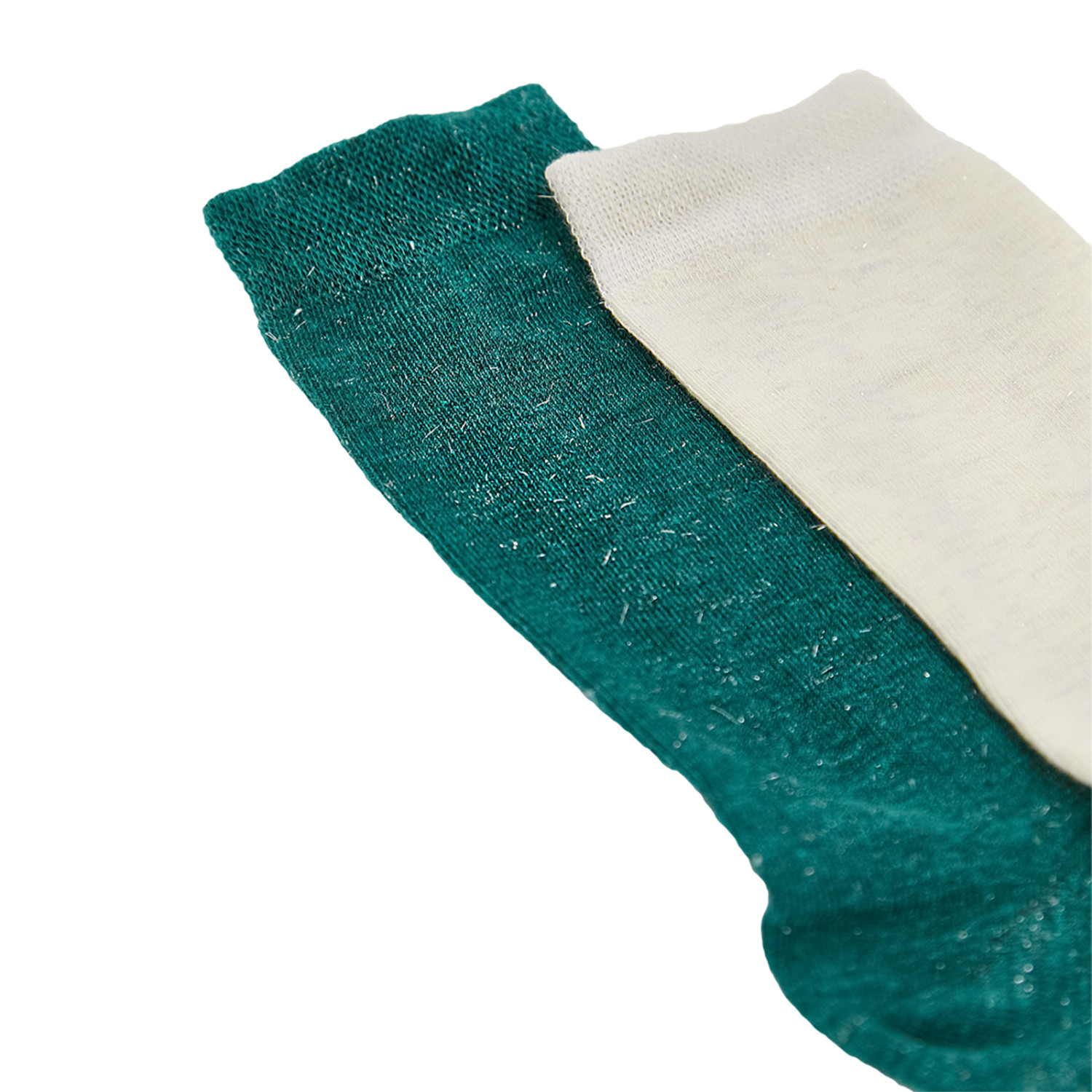 Носки Таежное утро, белые/зеленые - фото № 2