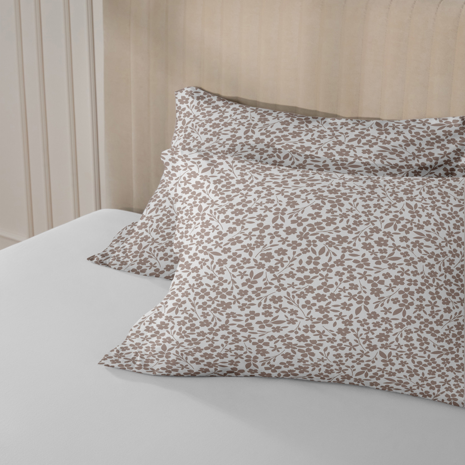 Комплект наволочек Капучино (цветы) с ушками